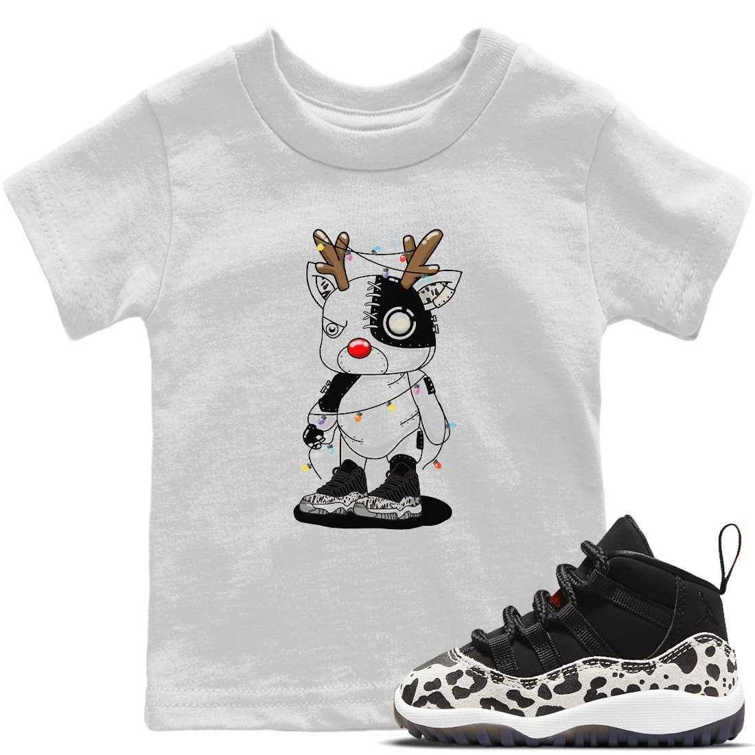 Jordan 11 Animal Instinct Sneaker Matching T-Shirt Cyborg Reindeer Sneaker Tees Jordan 11 Animal Instinct Sneaker Release Tees Kids Shirts