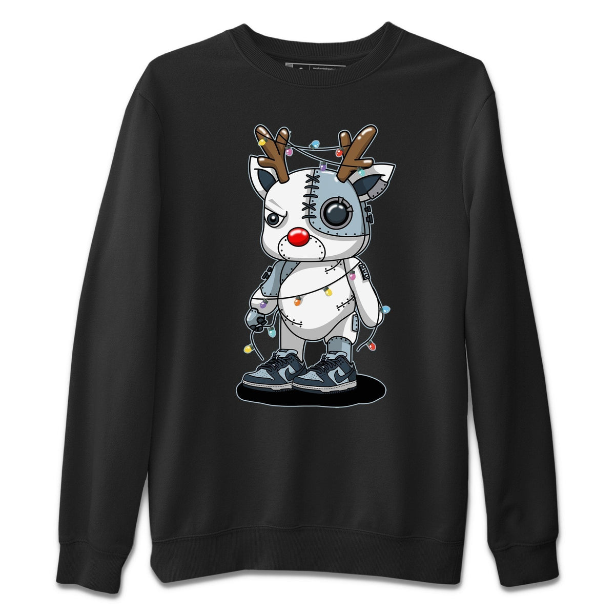 Dunk championship Grey Sneaker Match Tees Cyborg Reindeer Sneaker Tees Dunk championship Grey Jordan to match sneaker T-Shirt Crew Neck Shirts