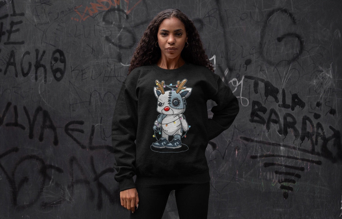 Dunk championship Grey Sneaker Match Tees Cyborg Reindeer Sneaker Tees Dunk championship Grey Jordan to match sneaker T-Shirt Crew Neck Shirts