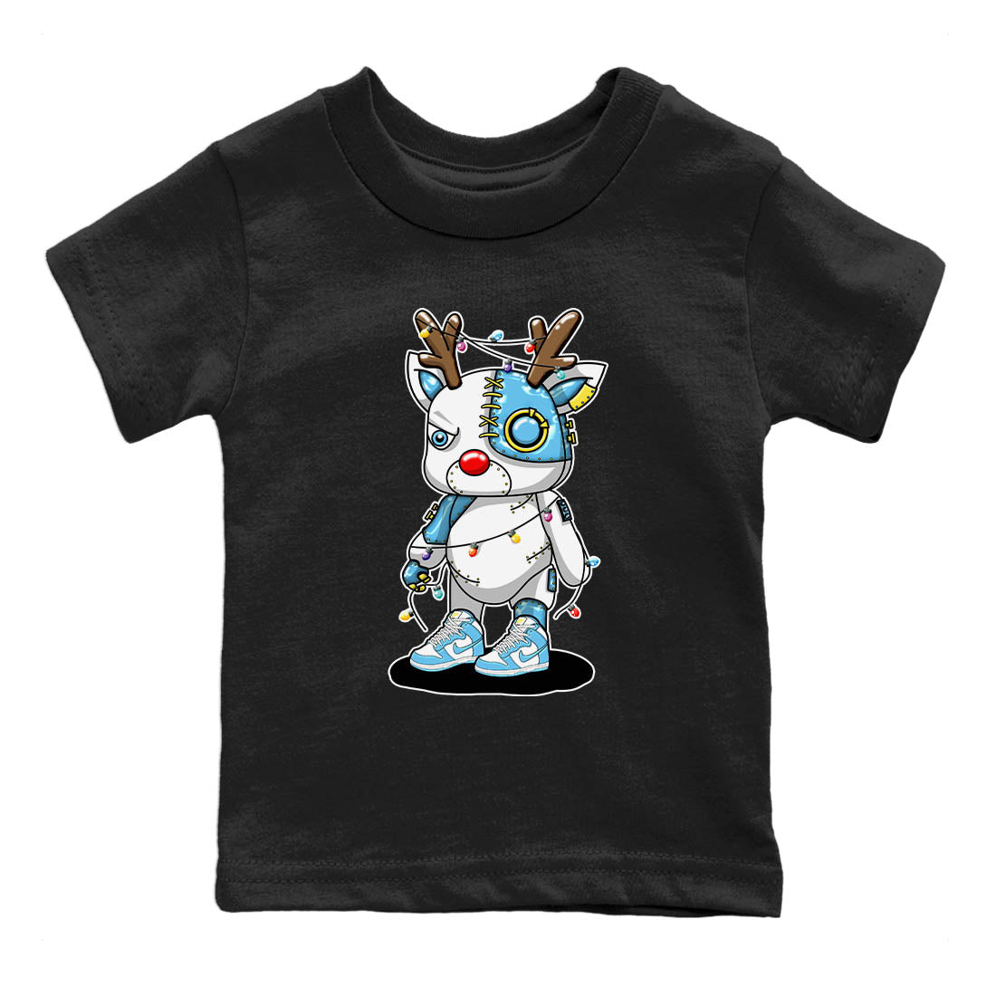 Nike Dunk High Blue Chill Shirt To Match Jordans Cyborg Reindeer Sneaker Tees Nike Dunk High Blue Chill Drip Gear Zone Sneaker Matching Clothing Kids Shirts