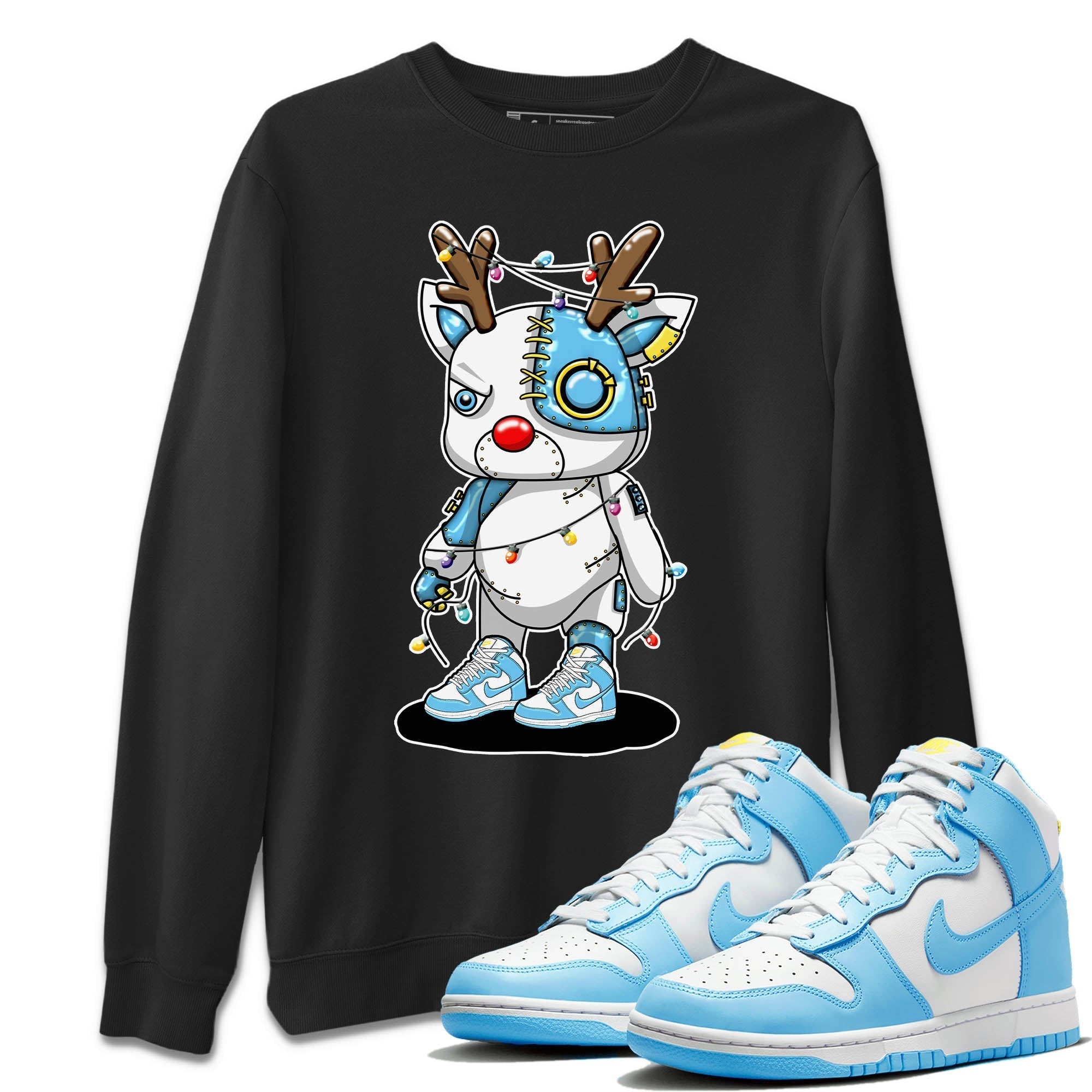 Nike Dunk High Blue Chill Shirt To Match Jordans Cyborg Reindeer Sneaker Tees Nike Dunk High Blue Chill Drip Gear Zone Sneaker Matching Clothing Unisex Shirts