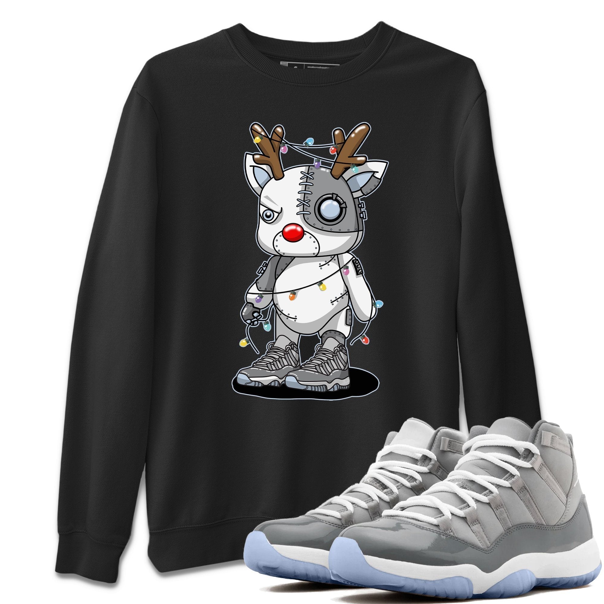 Jordan 11 Cool Grey Shirt To Match Jordans Cyborg Reindeer Sneaker Tees Jordan 11 Cool Grey Drip Gear Zone Sneaker Matching Clothing Unisex Shirts