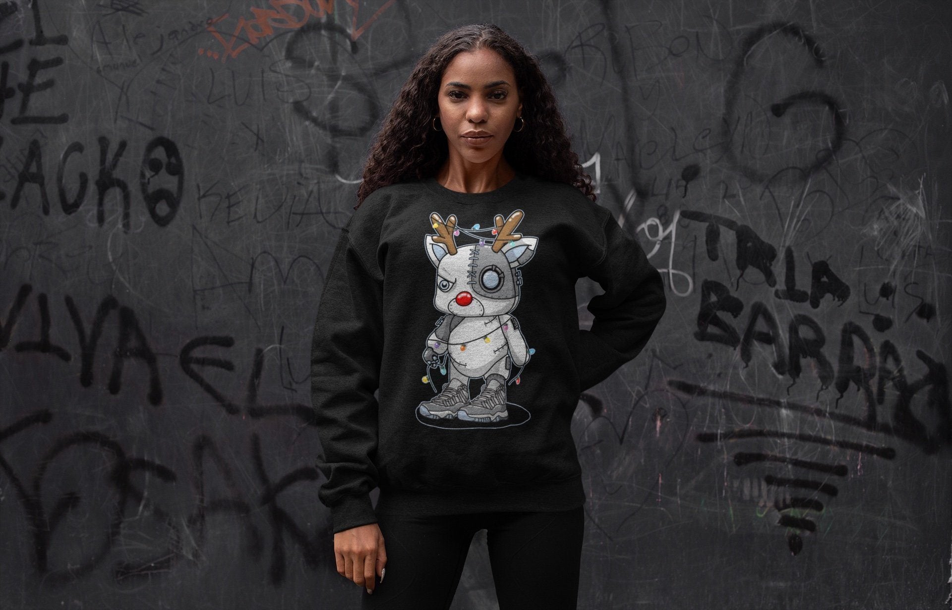 Jordan 11 Cool Grey Shirt To Match Jordans Cyborg Reindeer Sneaker Tees Jordan 11 Cool Grey Drip Gear Zone Sneaker Matching Clothing Unisex Shirts