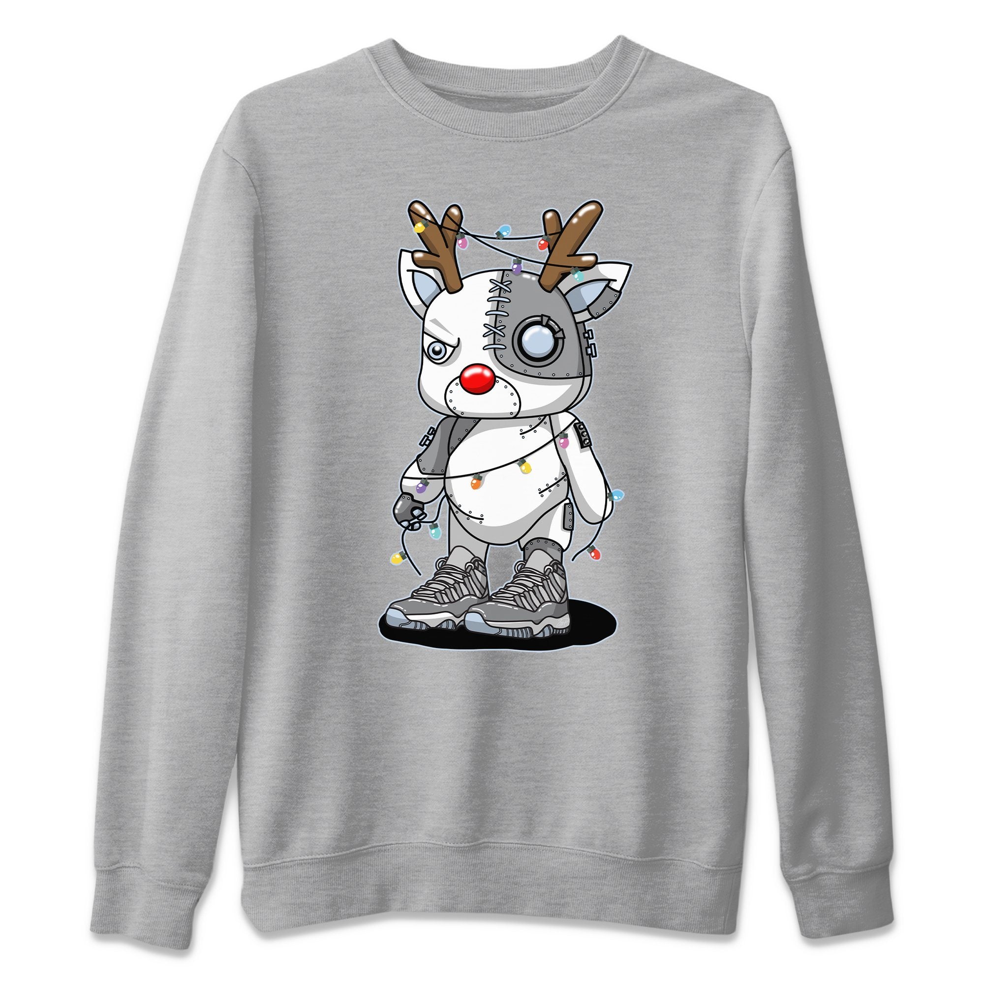 Jordan 11 Cool Grey Shirt To Match Jordans Cyborg Reindeer Sneaker Tees Jordan 11 Cool Grey Drip Gear Zone Sneaker Matching Clothing Unisex Shirts