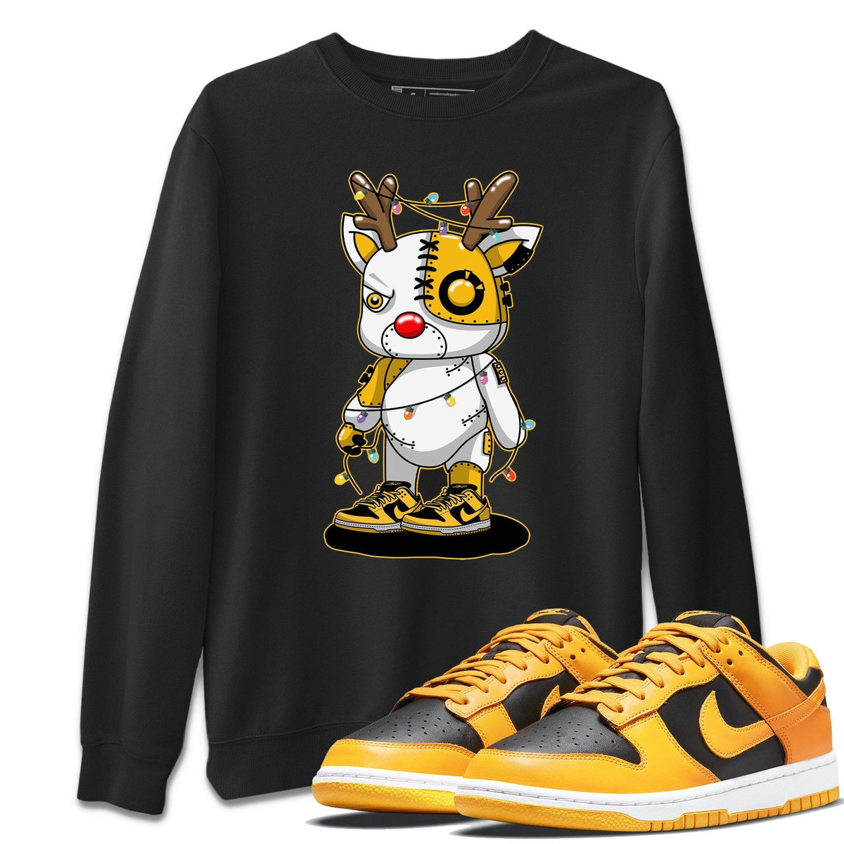 Dunk Championship Goldenrod Sneaker Match Tees Cyborg Reindeer Sneaker Tees Dunk Championship Goldenrod Jordan to match sneaker T-Shirt Crew Neck Shirts