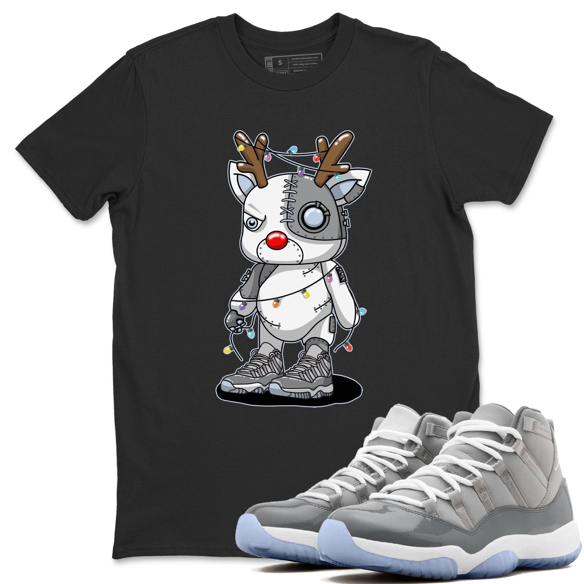 Jordan 11 Cool Grey Shirt To Match Jordans Cyborg Reindeer Sneaker Tees Jordan 11 Cool Grey Drip Gear Zone Sneaker Matching Clothing Unisex Shirts