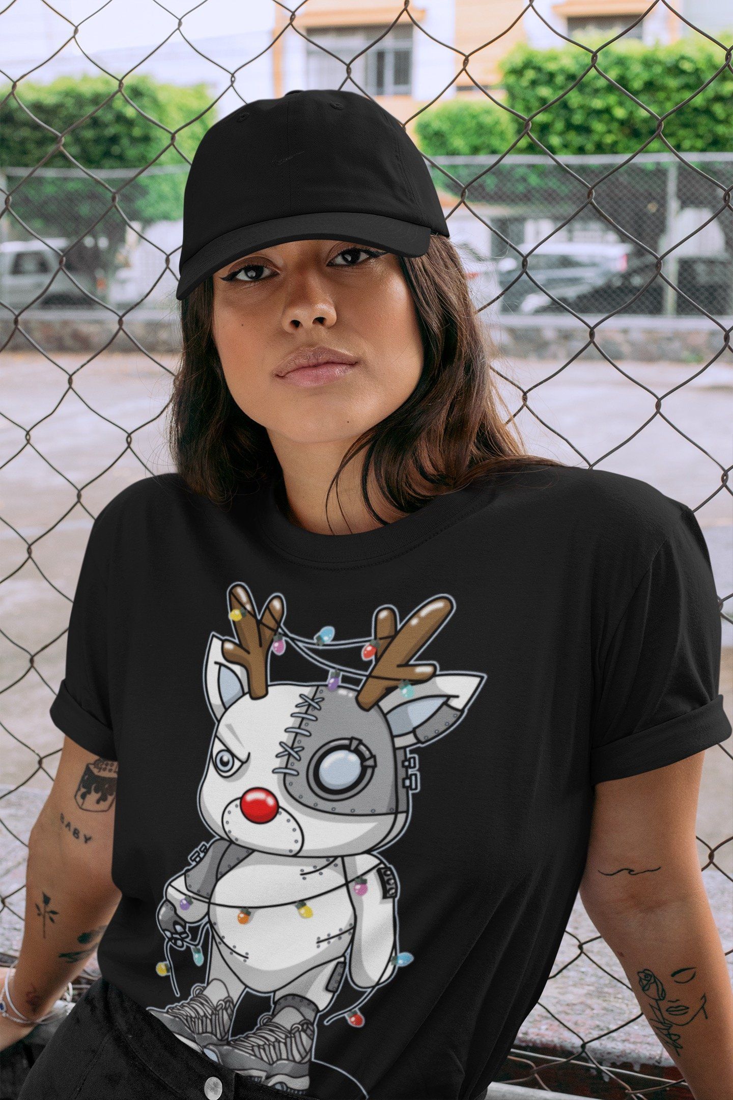 Jordan 11 Cool Grey Shirt To Match Jordans Cyborg Reindeer Sneaker Tees Jordan 11 Cool Grey Drip Gear Zone Sneaker Matching Clothing Unisex Shirts