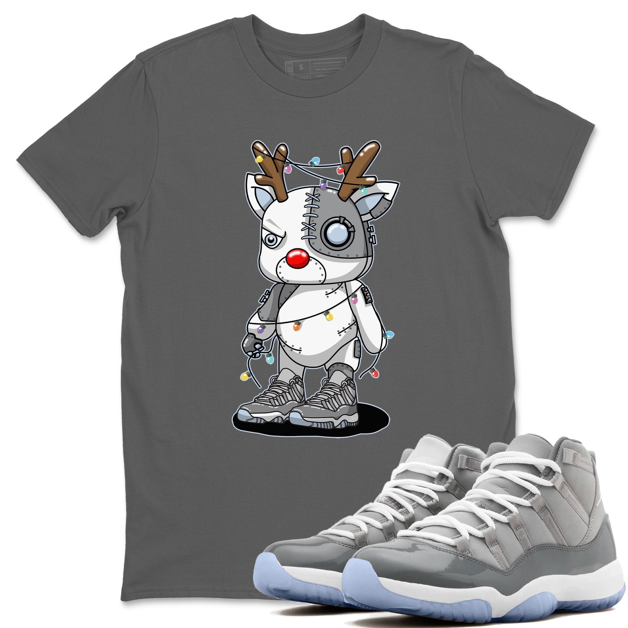 Jordan 11 Cool Grey Shirt To Match Jordans Cyborg Reindeer Sneaker Tees Jordan 11 Cool Grey Drip Gear Zone Sneaker Matching Clothing Unisex Shirts