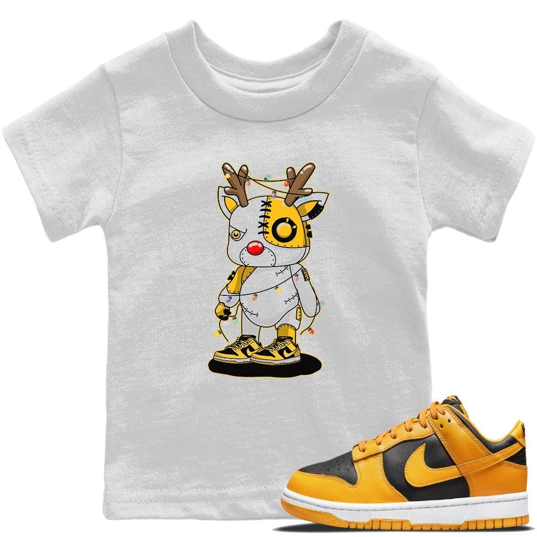 Dunk Championship Goldenrod Sneaker Match Tees Cyborg Reindeer Sneaker Tees Dunk Championship Goldenrod Jordan to match sneaker T-Shirt Kids Shirts