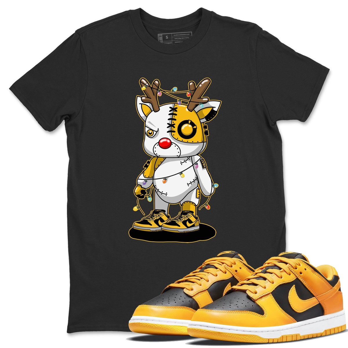 Dunk Championship Goldenrod Sneaker Match Tees Cyborg Reindeer Sneaker Tees Dunk Championship Goldenrod Jordan to match sneaker T-Shirt Crew Neck Shirts