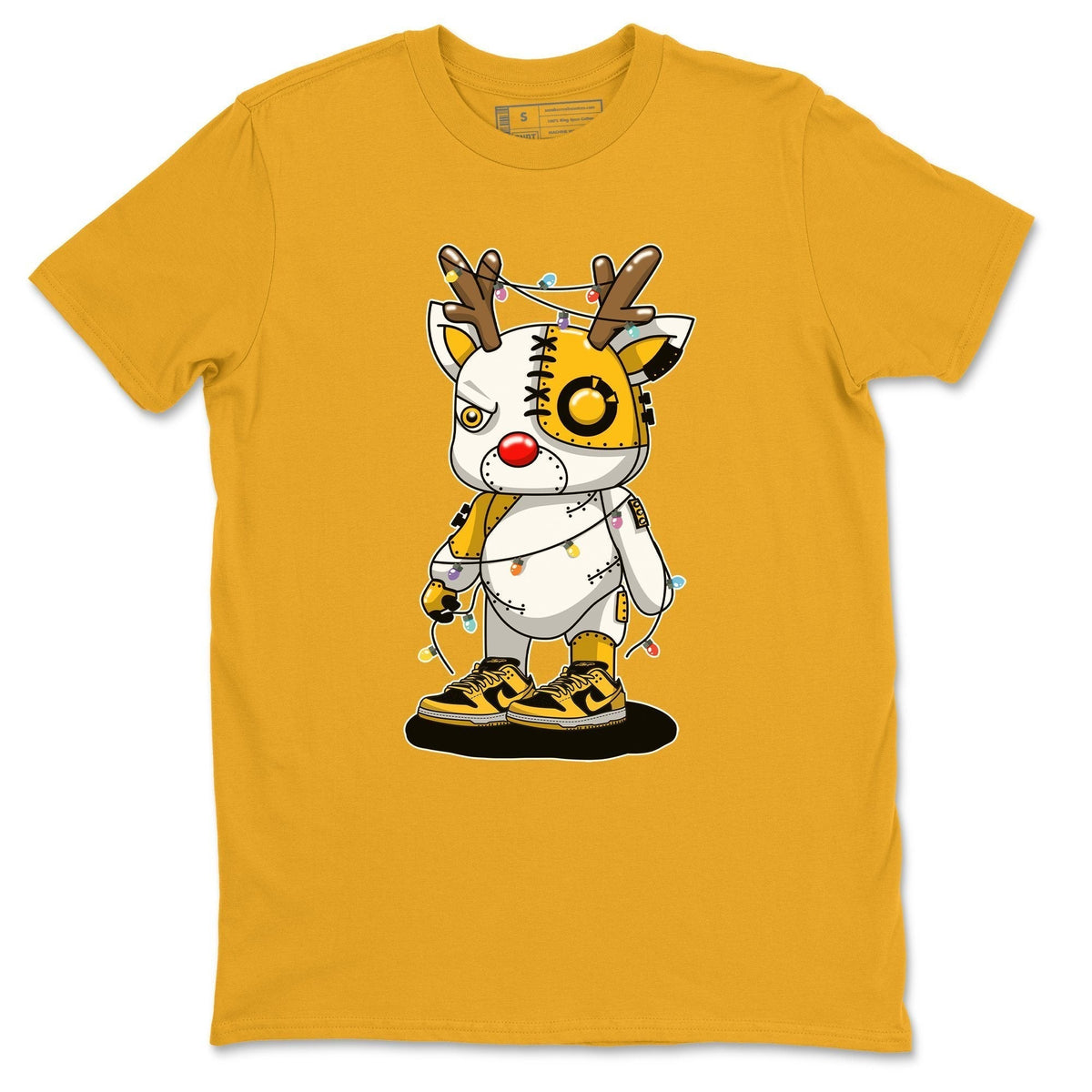 Dunk Championship Goldenrod Sneaker Match Tees Cyborg Reindeer Sneaker Tees Dunk Championship Goldenrod Jordan to match sneaker T-Shirt Crew Neck Shirts