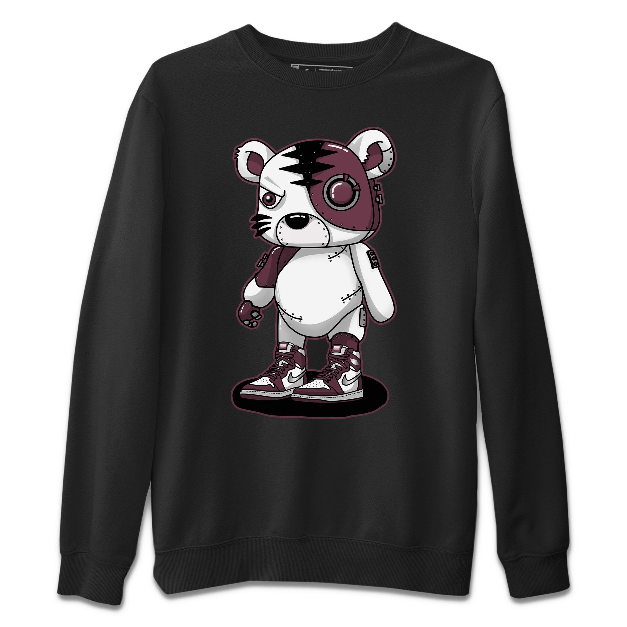 Jordan 1 Bordeaux Sneaker Matching T-Shirt Cyborg Tiger Sneaker Tees Jordan 1 Bordeaux Sneaker Release Tees Crew Neck Tees