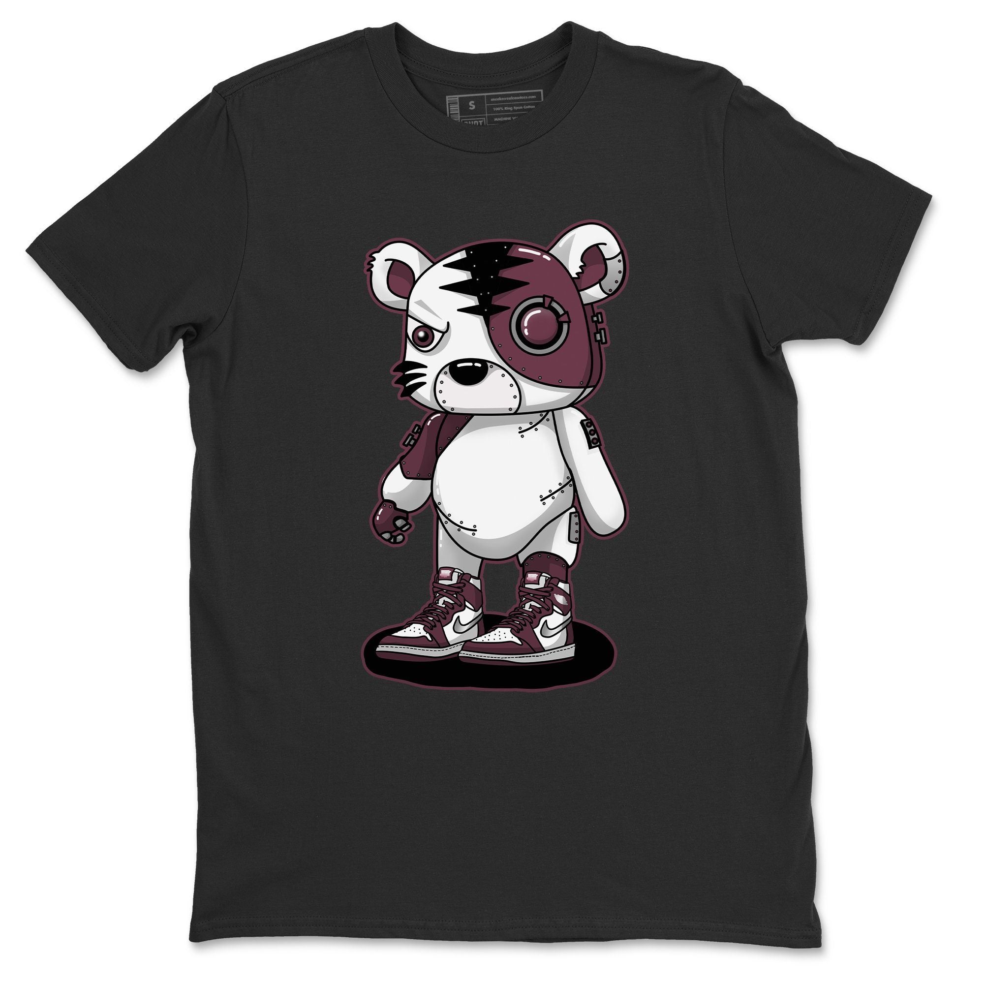 Jordan 1 Bordeaux Sneaker Matching T-Shirt Cyborg Tiger Sneaker Tees Jordan 1 Bordeaux Sneaker Release Tees Crew Neck Tees
