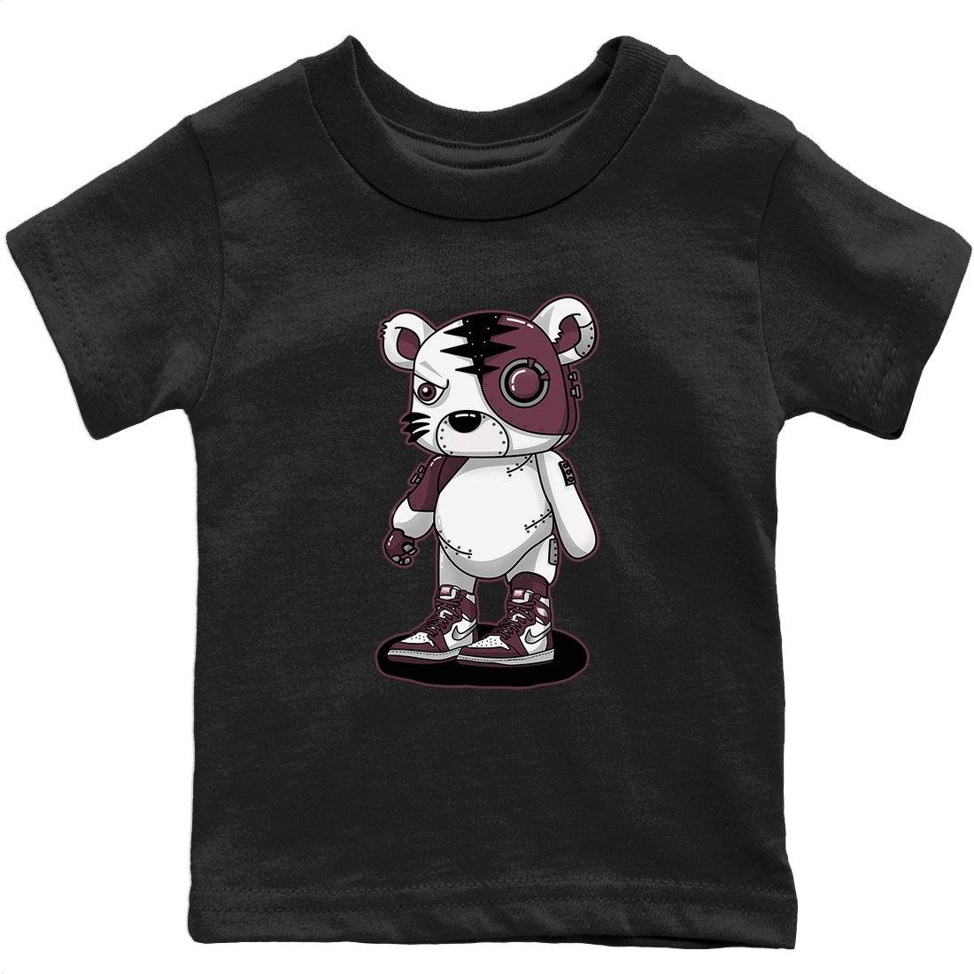 Jordan 1 Bordeaux Sneaker Matching T-Shirt Cyborg Tiger Sneaker Tees Jordan 1 Bordeaux Sneaker Release Tees Kids Shirts