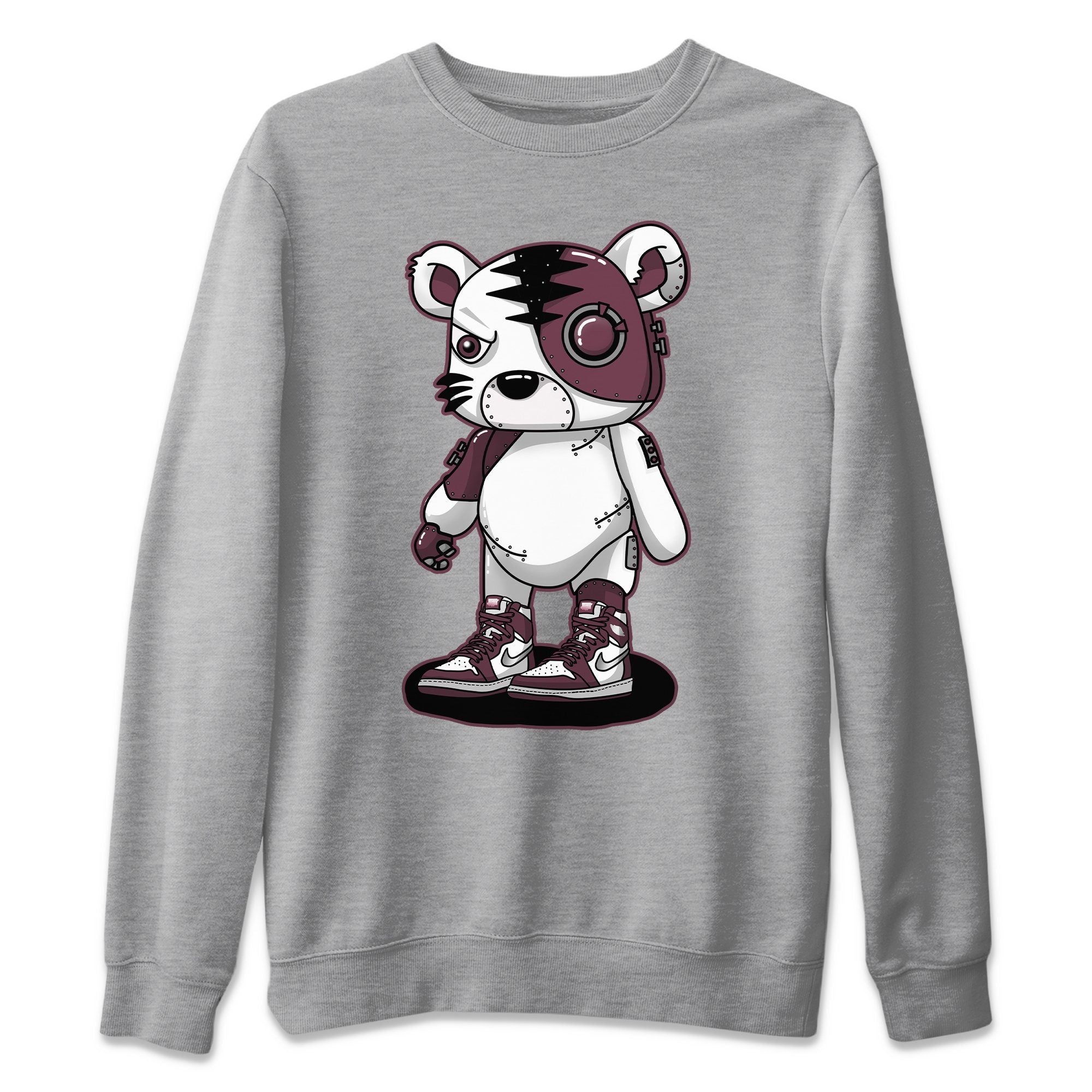 Jordan 1 Bordeaux Sneaker Matching T-Shirt Cyborg Tiger Sneaker Tees Jordan 1 Bordeaux Sneaker Release Tees Crew Neck Tees