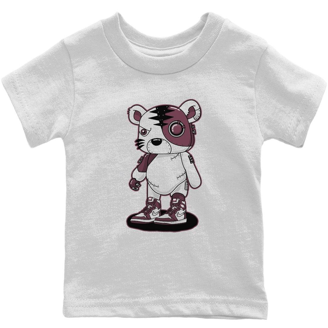 Jordan 1 Bordeaux Sneaker Matching T-Shirt Cyborg Tiger Sneaker Tees Jordan 1 Bordeaux Sneaker Release Tees Kids Shirts