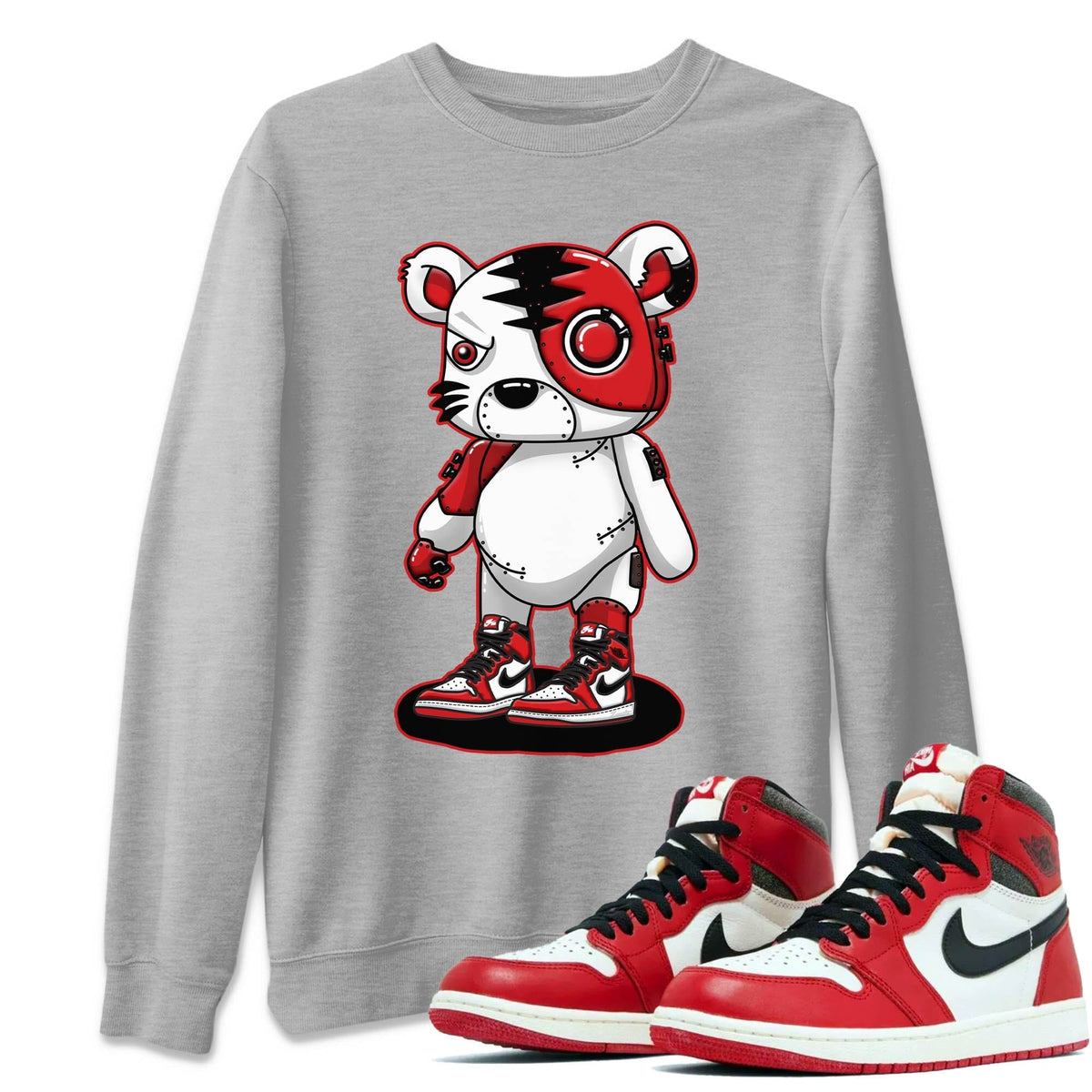 Jordan 1 lost & found Sneaker Matching T-Shirt Cyborg Tiger Sneaker Tees Jordan 1 lost & found Sneaker Release Tees Crew Neck Tees