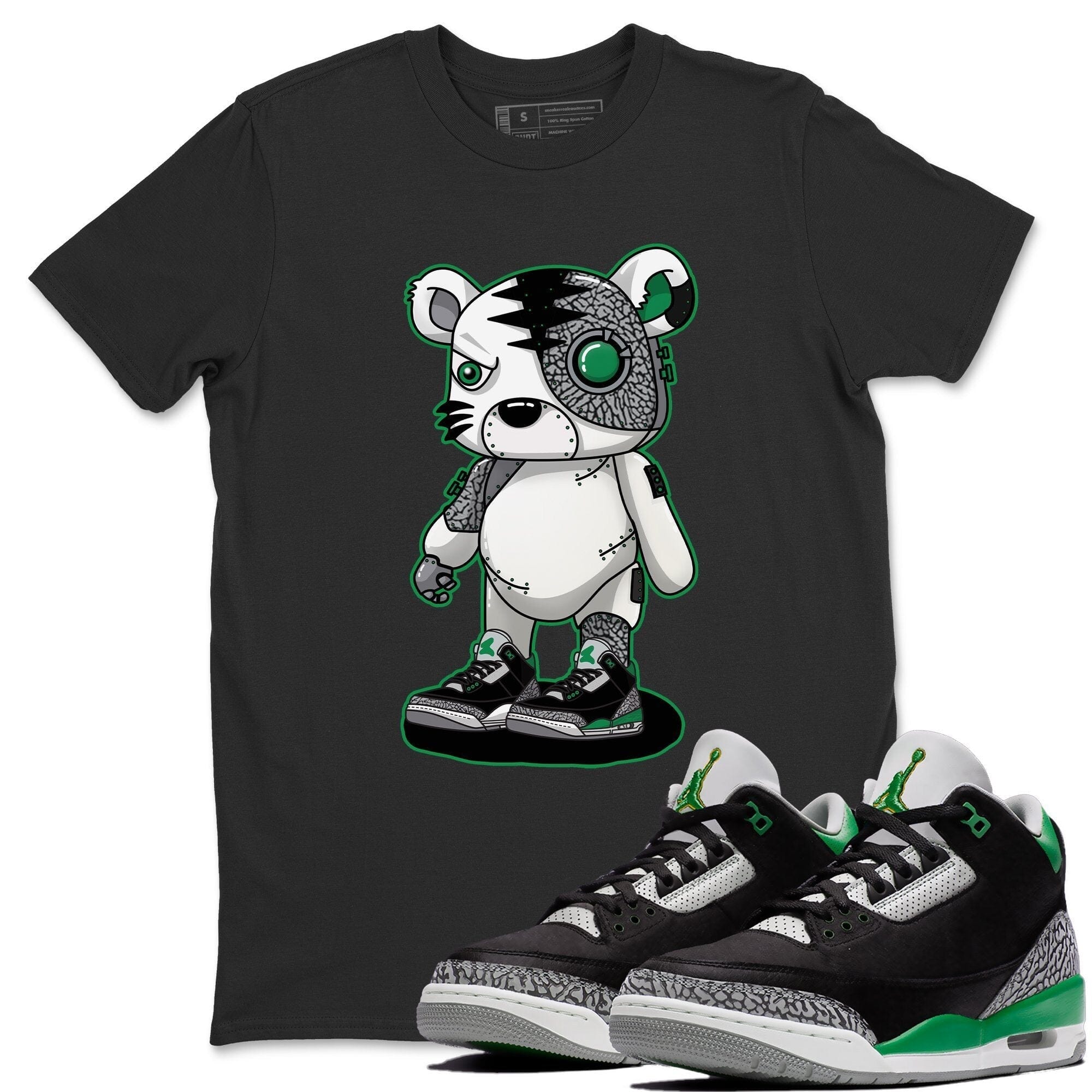 Jordan 3 Pine Green Shirt To Match Jordans Cyborg Tiger Sneaker Tees Jordan 3 Pine Green Drip Gear Zone Sneaker Matching Clothing Unisex Shirts