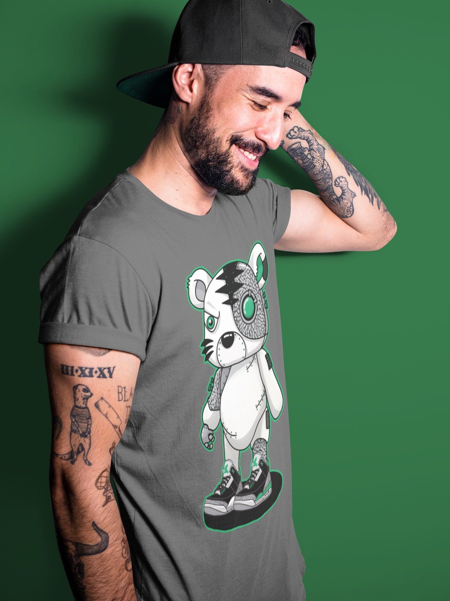 Jordan 3 Pine Green Shirt To Match Jordans Cyborg Tiger Sneaker Tees Jordan 3 Pine Green Drip Gear Zone Sneaker Matching Clothing Unisex Shirts