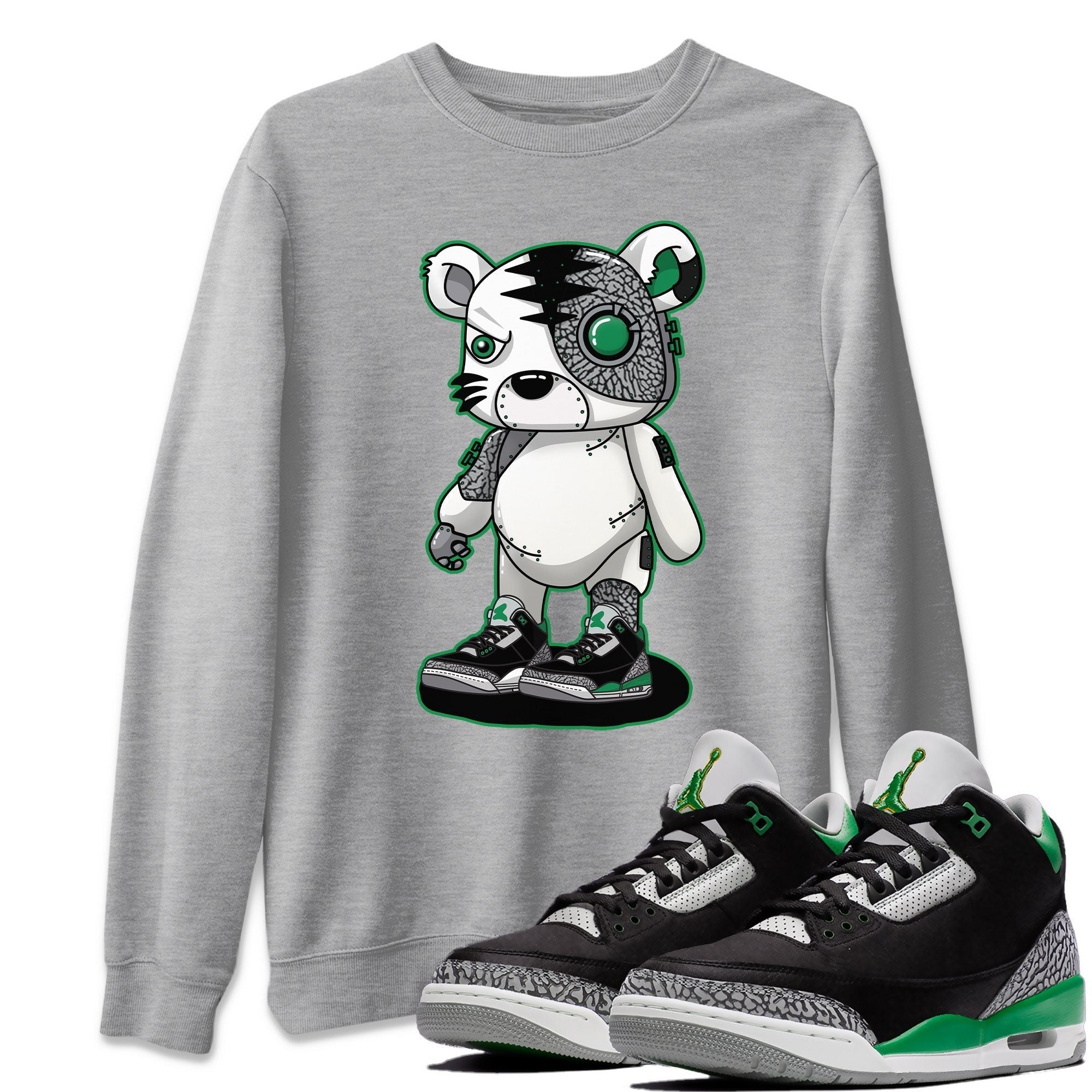 Jordan 3 Pine Green Shirt To Match Jordans Cyborg Tiger Sneaker Tees Jordan 3 Pine Green Drip Gear Zone Sneaker Matching Clothing Unisex Shirts