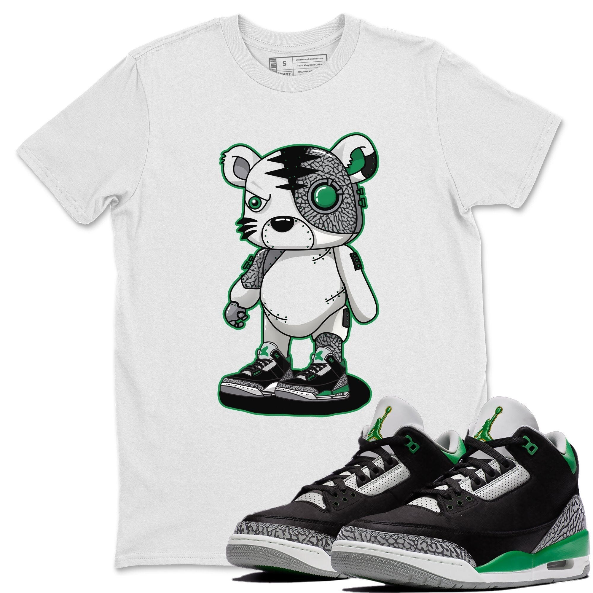 Jordan 3 Pine Green Shirt To Match Jordans Cyborg Tiger Sneaker Tees Jordan 3 Pine Green Drip Gear Zone Sneaker Matching Clothing Unisex Shirts