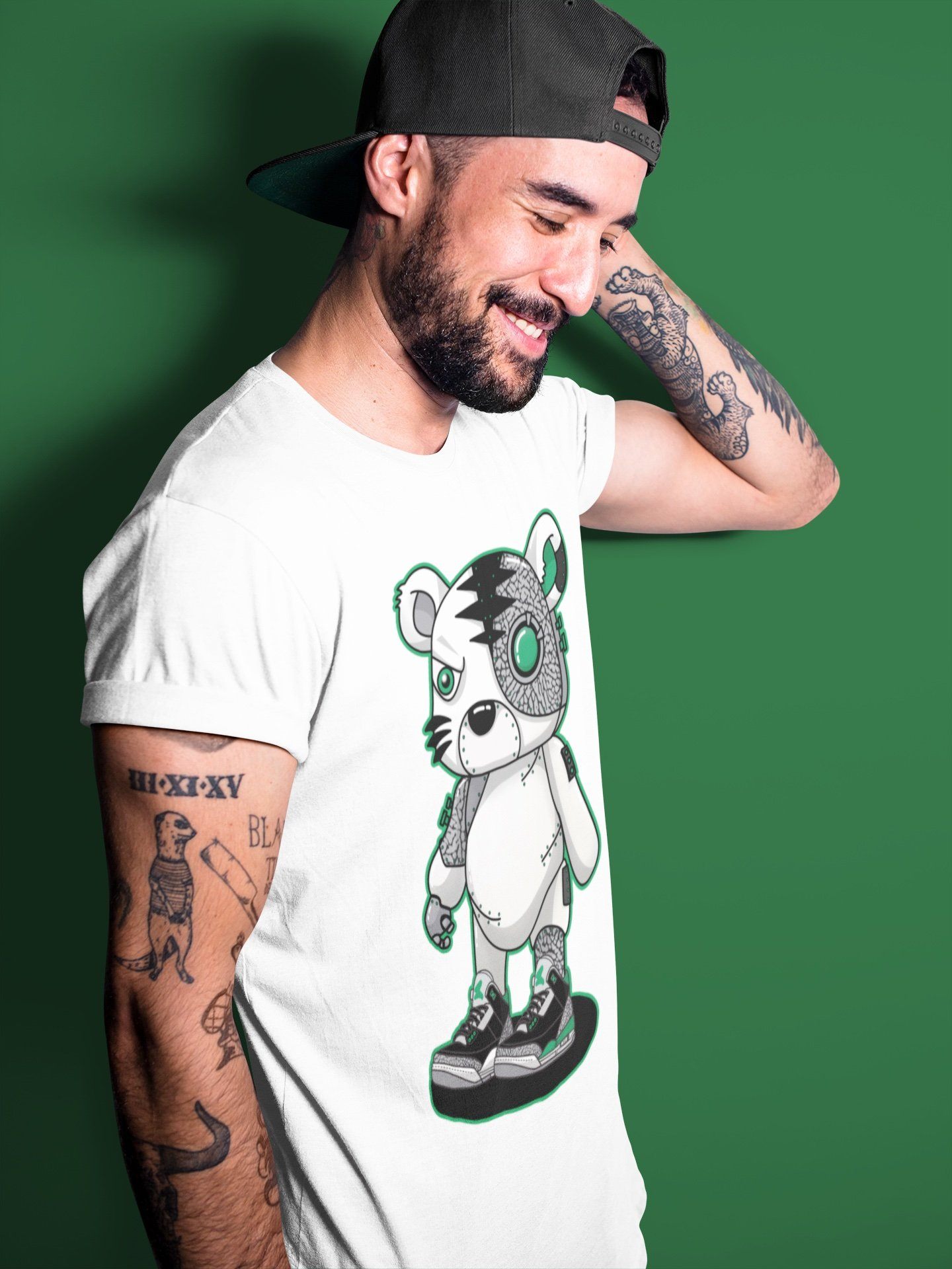 Jordan 3 Pine Green Shirt To Match Jordans Cyborg Tiger Sneaker Tees Jordan 3 Pine Green Drip Gear Zone Sneaker Matching Clothing Unisex Shirts