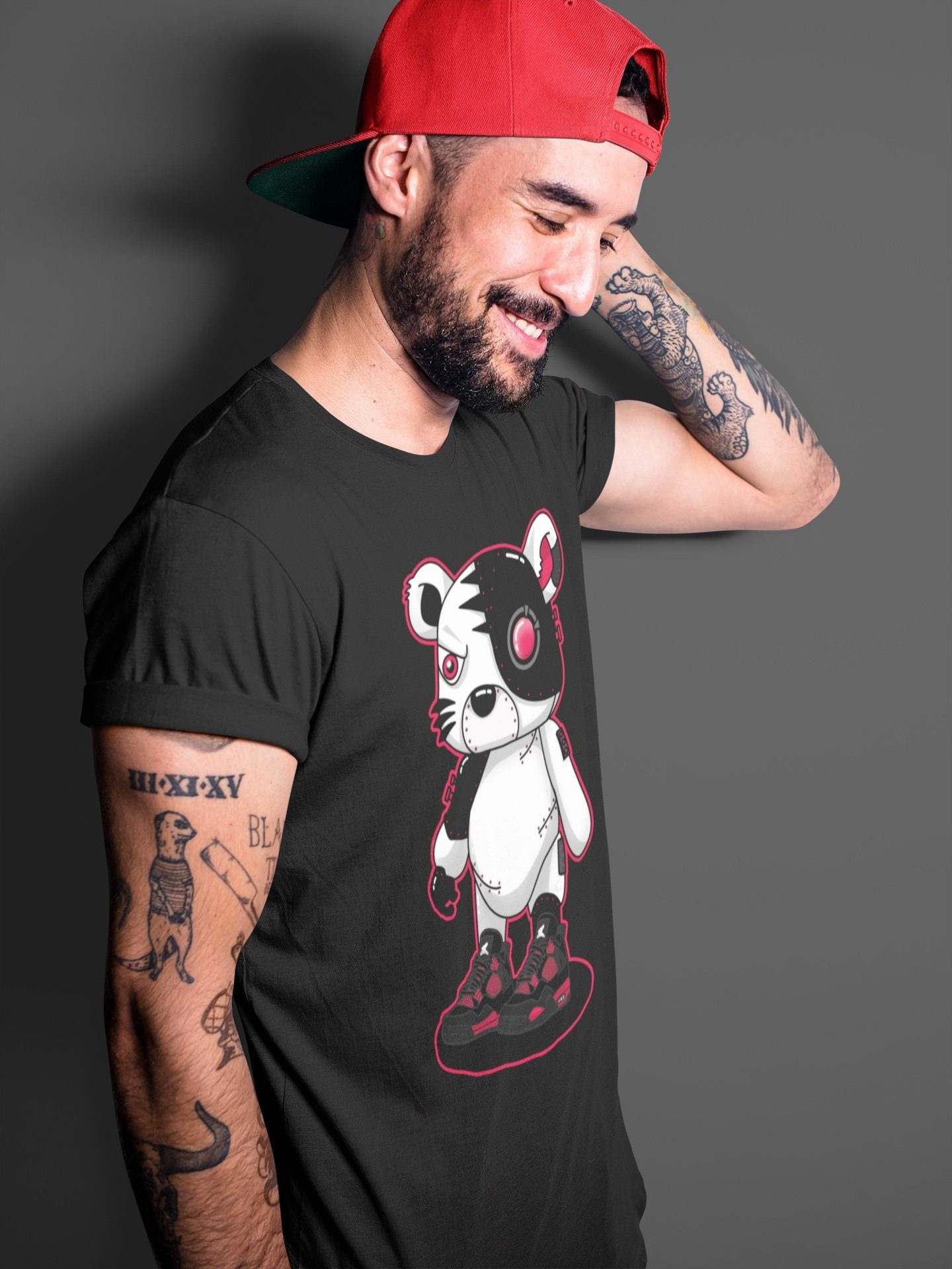 Jordan 4 Red Thunder Shirt To Match Jordans Cyborg Tiger Sneaker Tees Jordan 4 Red Thunder Drip Gear Zone Sneaker Matching Clothing Unisex Shirts