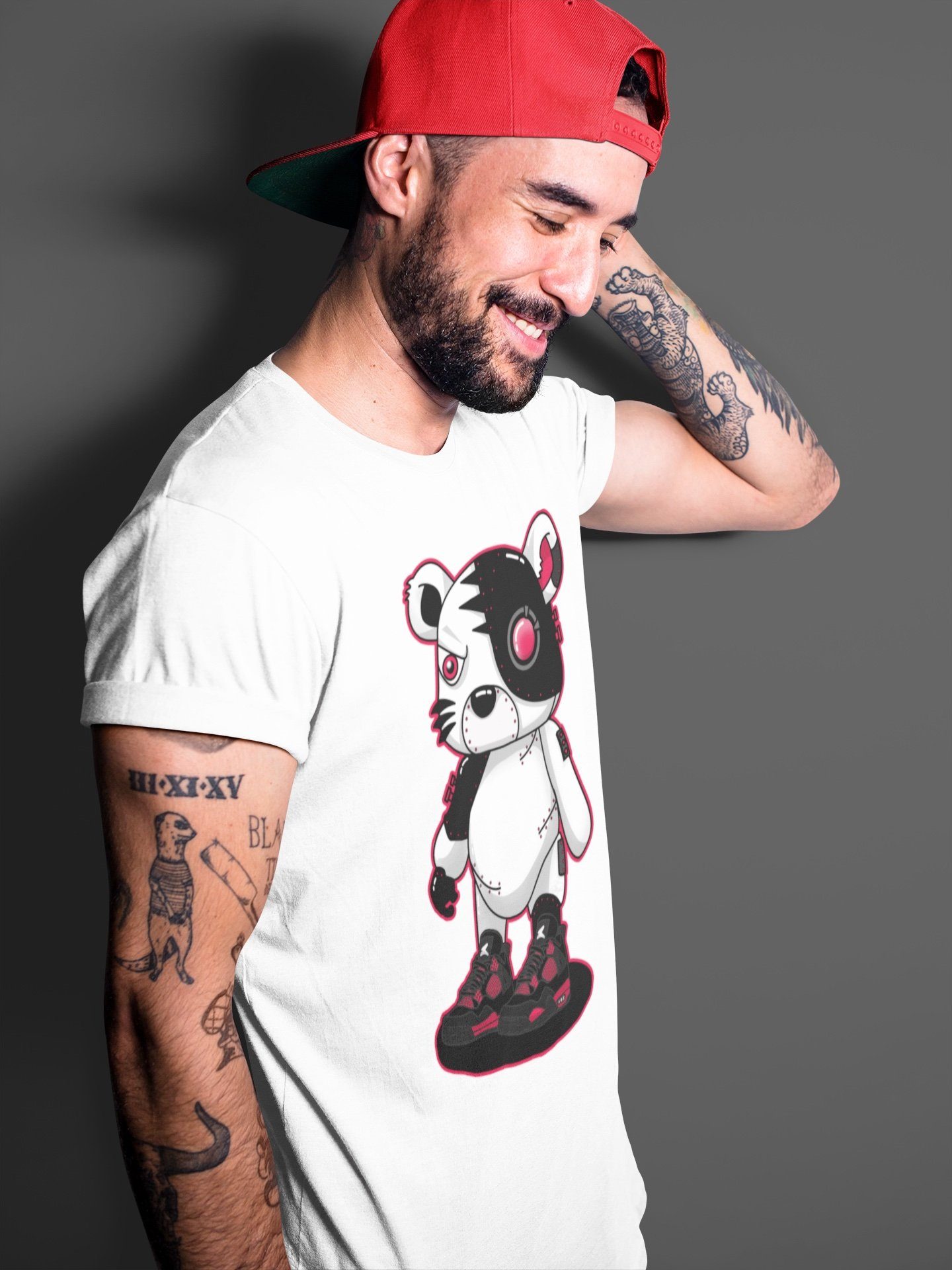 Jordan 4 Red Thunder Shirt To Match Jordans Cyborg Tiger Sneaker Tees Jordan 4 Red Thunder Drip Gear Zone Sneaker Matching Clothing Unisex Shirts