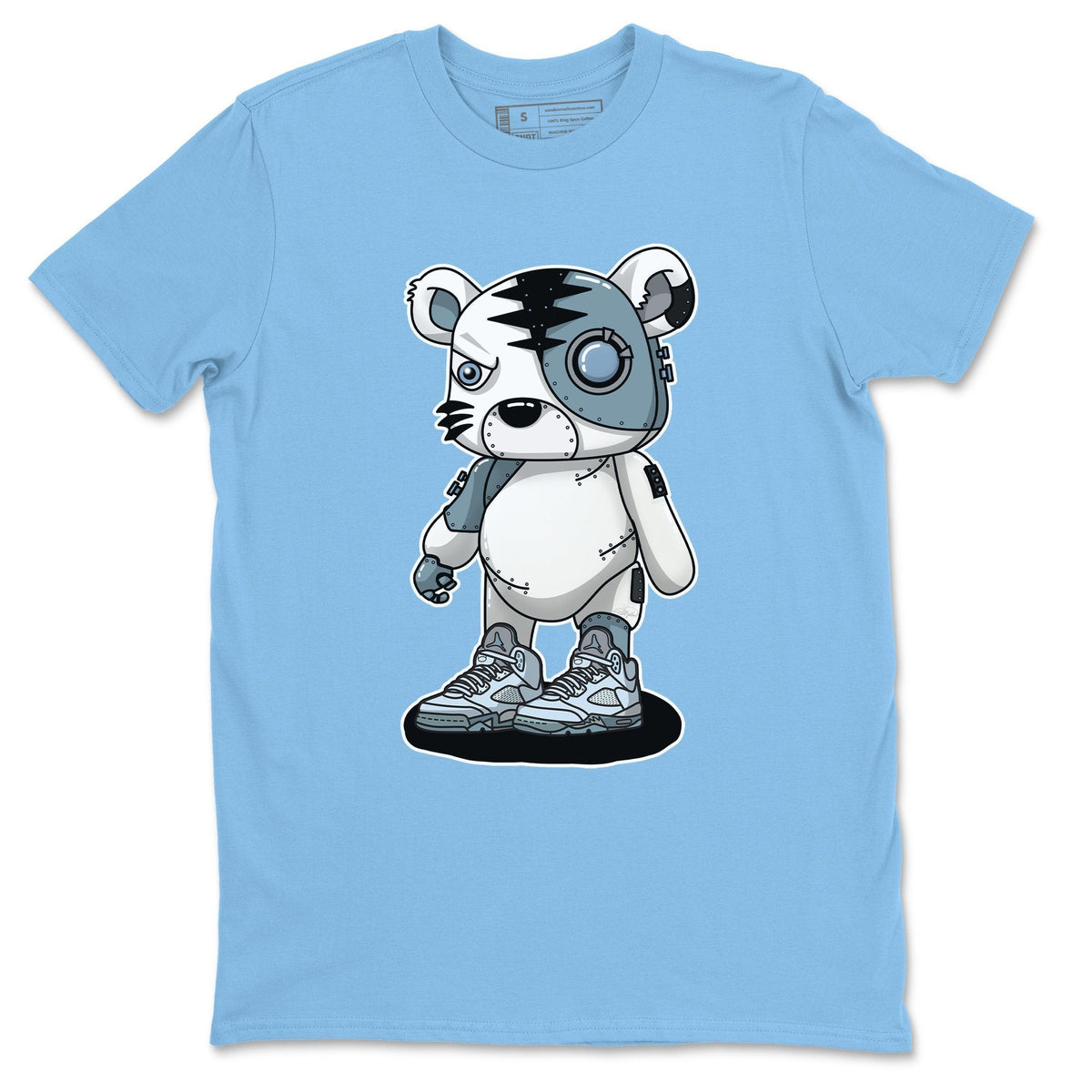 Jordan 5 Blue Bird Shirt To Match Jordans Cyborg Tiger Sneaker Tees Jordan 5 Blue Bird Drip Gear Zone Sneaker Matching Clothing Unisex Shirts