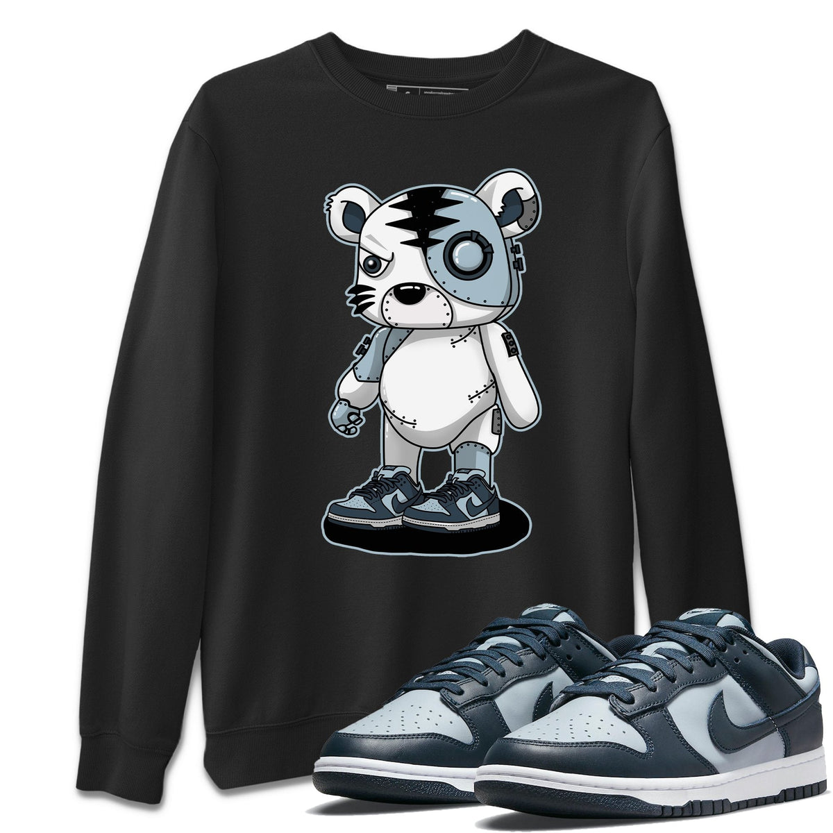 Dunk championship Grey Sneaker Match Tees Cyborg Tiger Sneaker Tees Dunk championship Grey Jordan to match sneaker T-Shirt Crew Neck Shirts