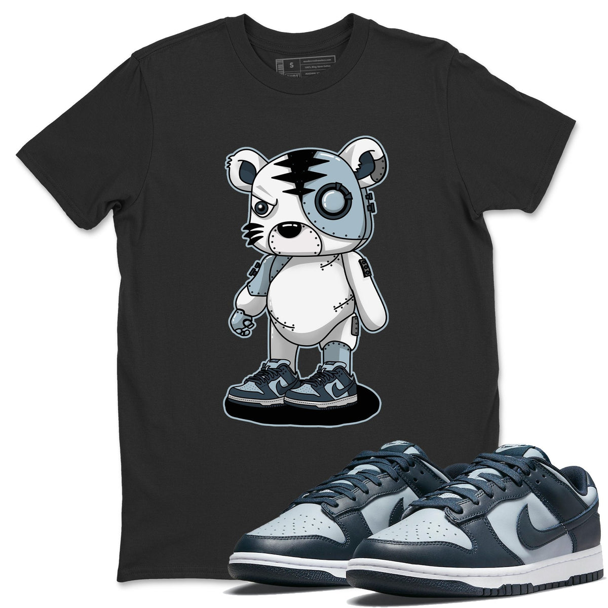 Dunk championship Grey Sneaker Match Tees Cyborg Tiger Sneaker Tees Dunk championship Grey Jordan to match sneaker T-Shirt Crew Neck Shirts