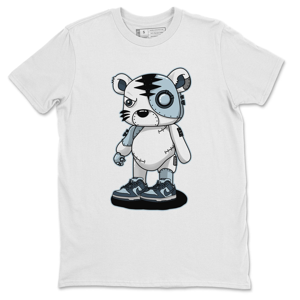 Dunk championship Grey Sneaker Match Tees Cyborg Tiger Sneaker Tees Dunk championship Grey Jordan to match sneaker T-Shirt Crew Neck Shirts