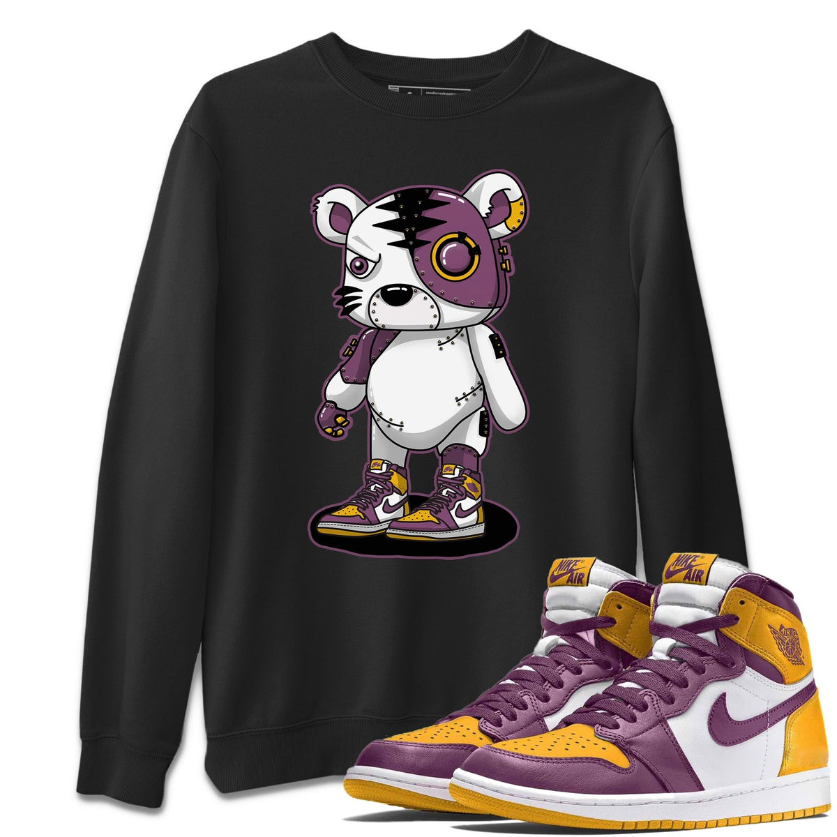 Jordan 1 Brotherhood Sneaker Matching T-Shirt Cyborg Tiger Sneaker Tees Jordan 1 Brotherhood Sneaker Release Tees Crew Neck Tees