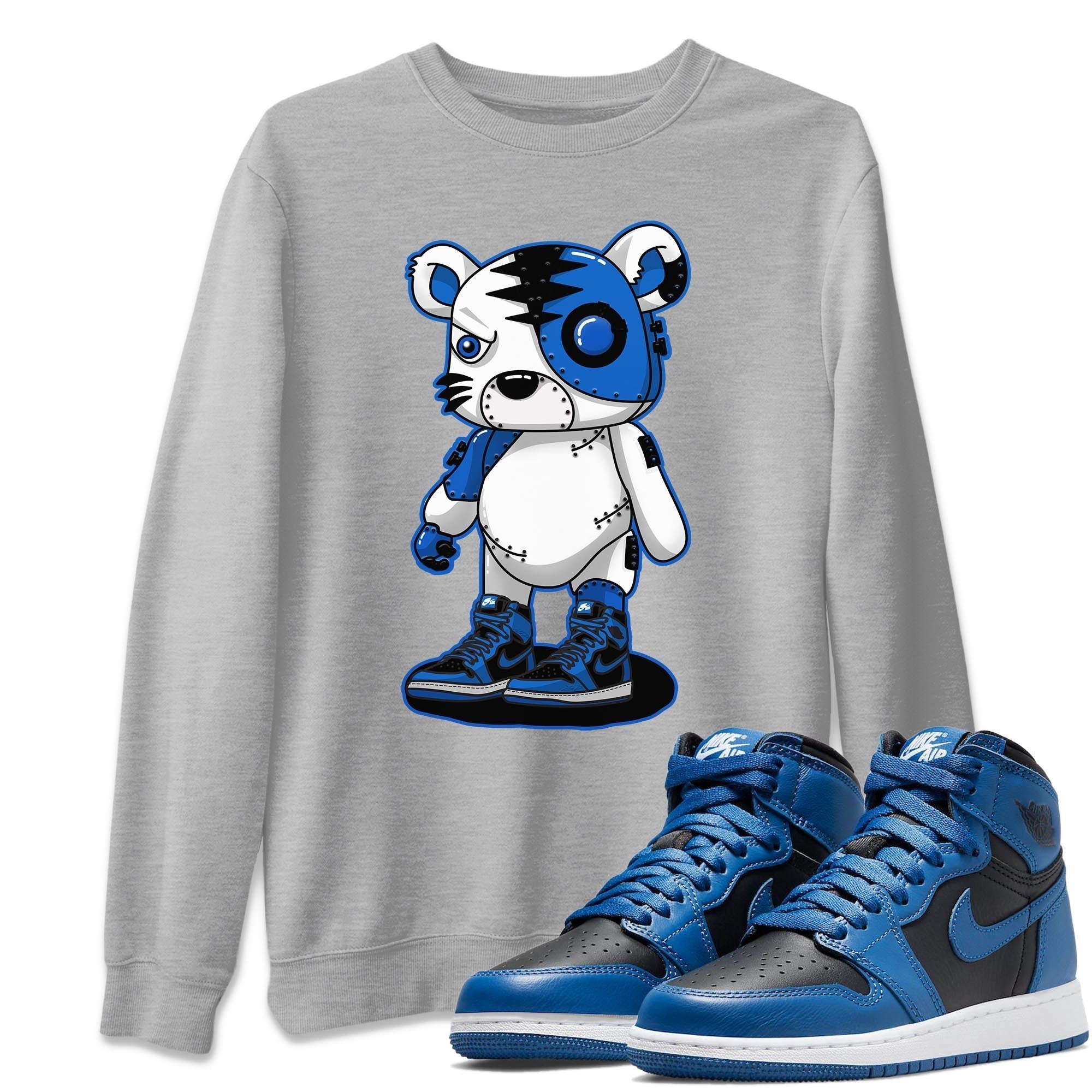 Jordan 1 Dark Marina Blue Sneaker Matching T-Shirt Cyborg Tiger Sneaker Tees Jordan 1 Dark Marina Blue Sneaker Release Tees Crew Neck Tees