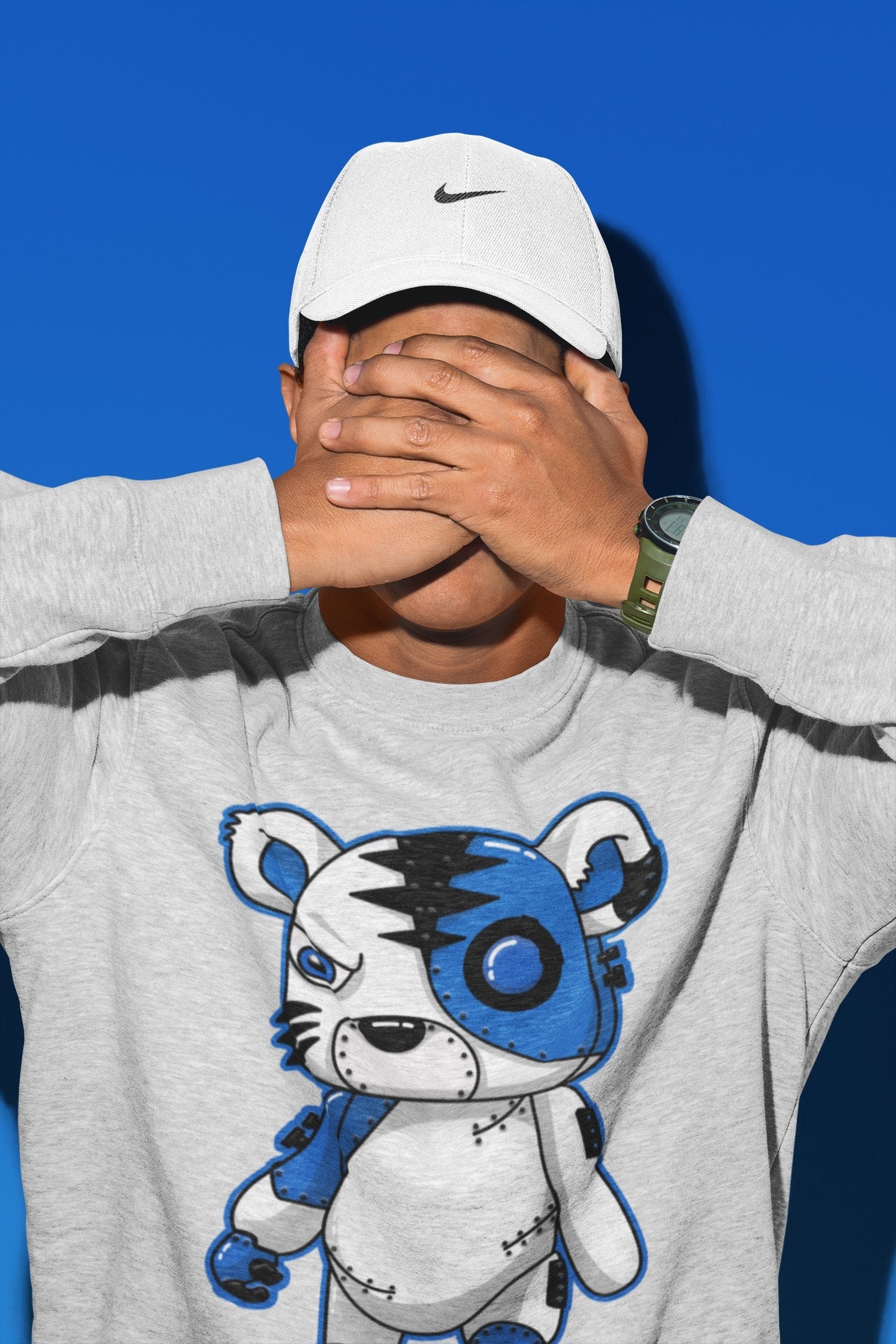 Jordan 1 Dark Marina Blue Sneaker Matching T-Shirt Cyborg Tiger Sneaker Tees Jordan 1 Dark Marina Blue Sneaker Release Tees Crew Neck Tees