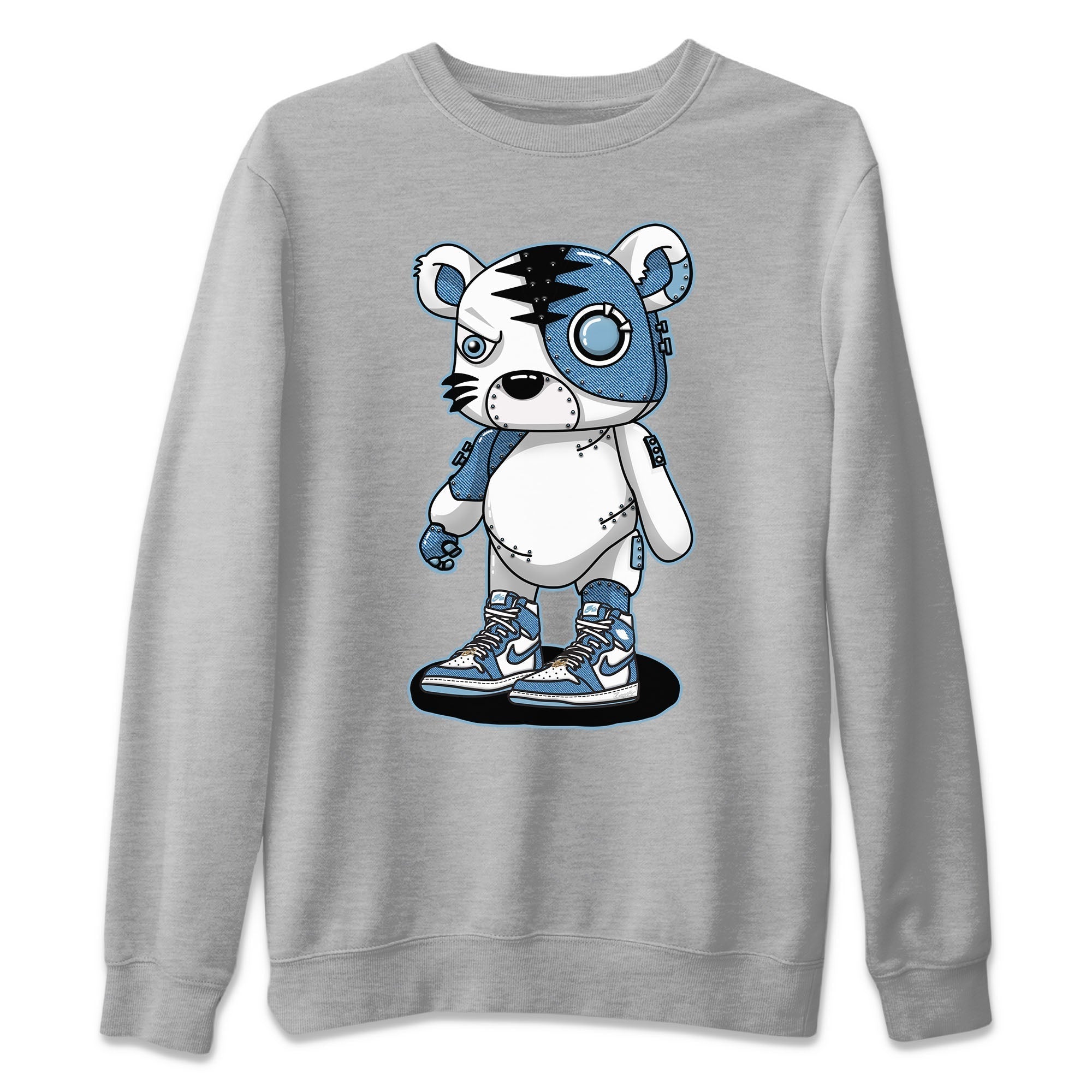 Jordan 1 Denim Sneaker Matching T-Shirt Cyborg Tiger Sneaker Tees Jordan 1 Denim Sneaker Release Tees Crew Neck Tees