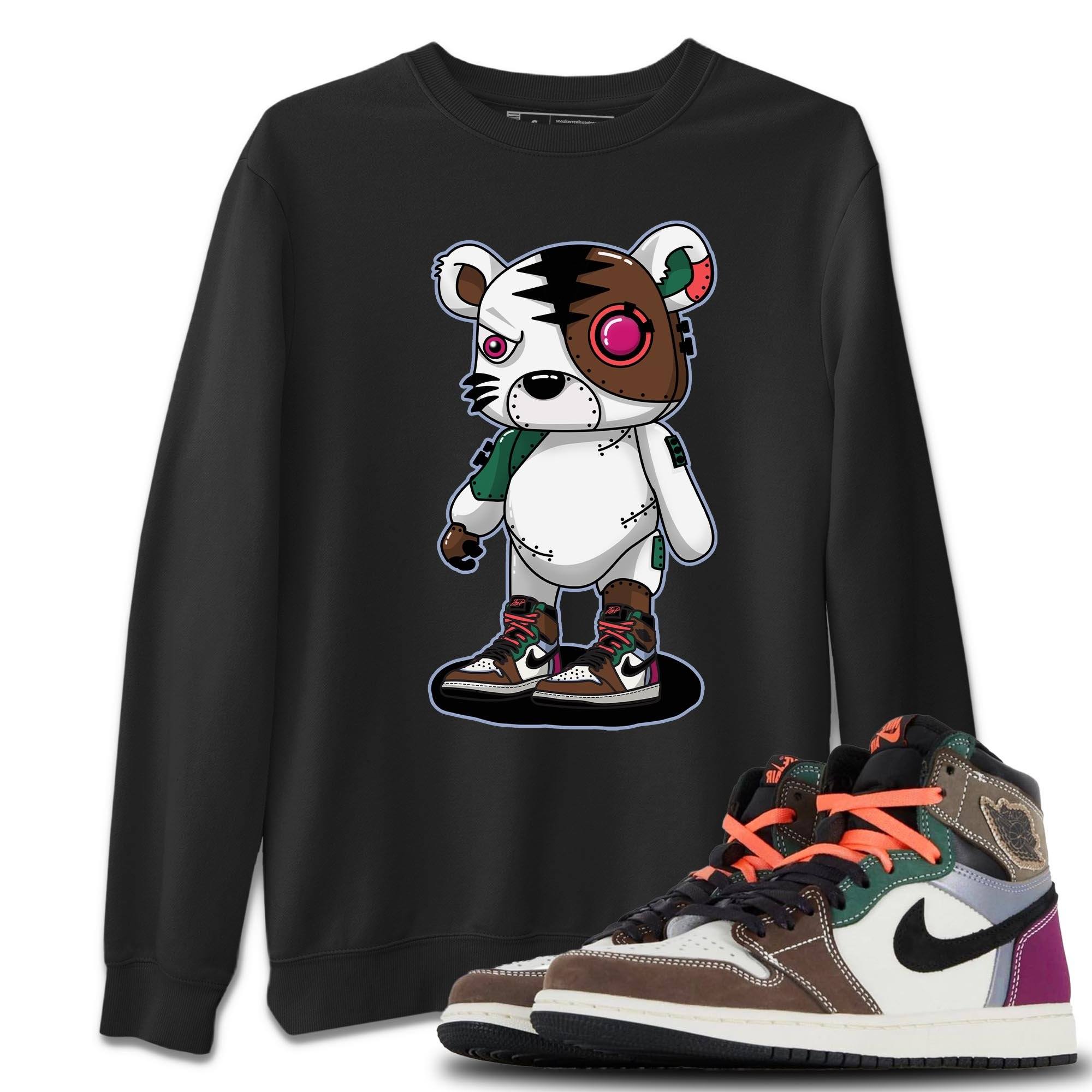 Jordan 1 Hand Crafted Sneaker Matching T-Shirt Cyborg Tiger Sneaker Tees Jordan 1 Hand Crafted Sneaker Release Tees Crew Neck Tees