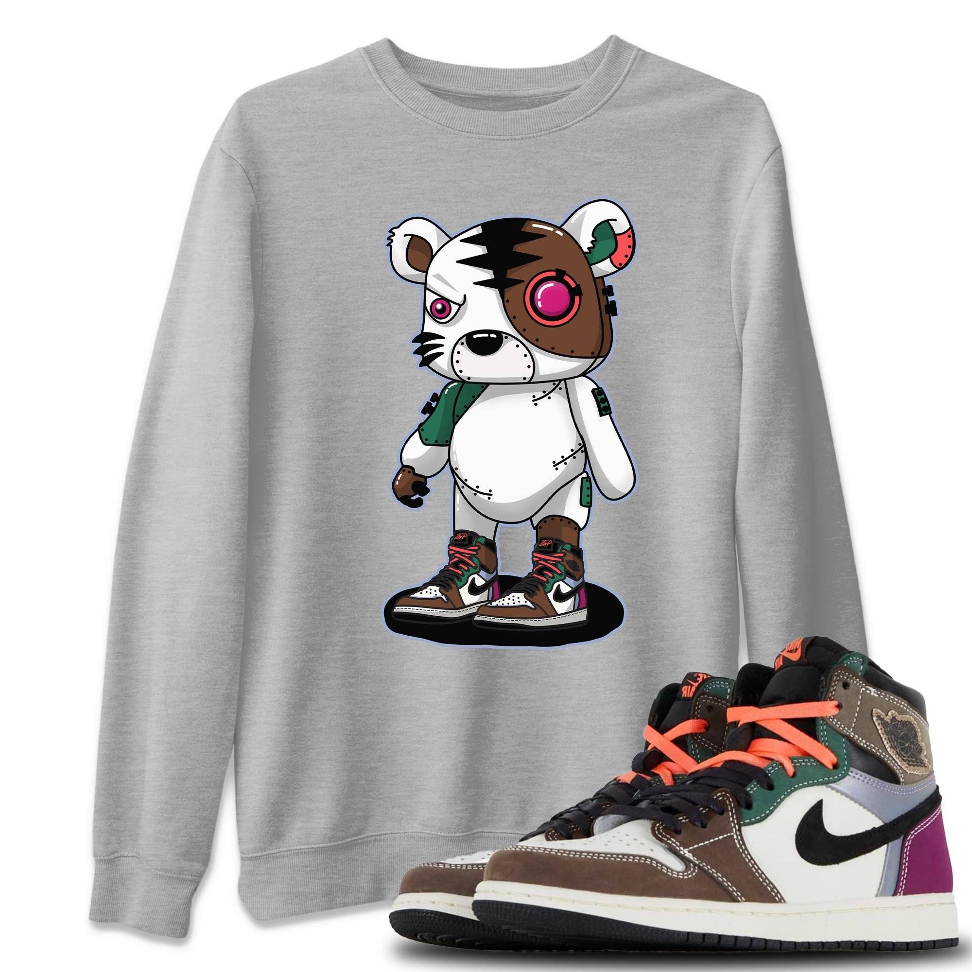 Jordan 1 Hand Crafted Sneaker Matching T-Shirt Cyborg Tiger Sneaker Tees Jordan 1 Hand Crafted Sneaker Release Tees Crew Neck Tees