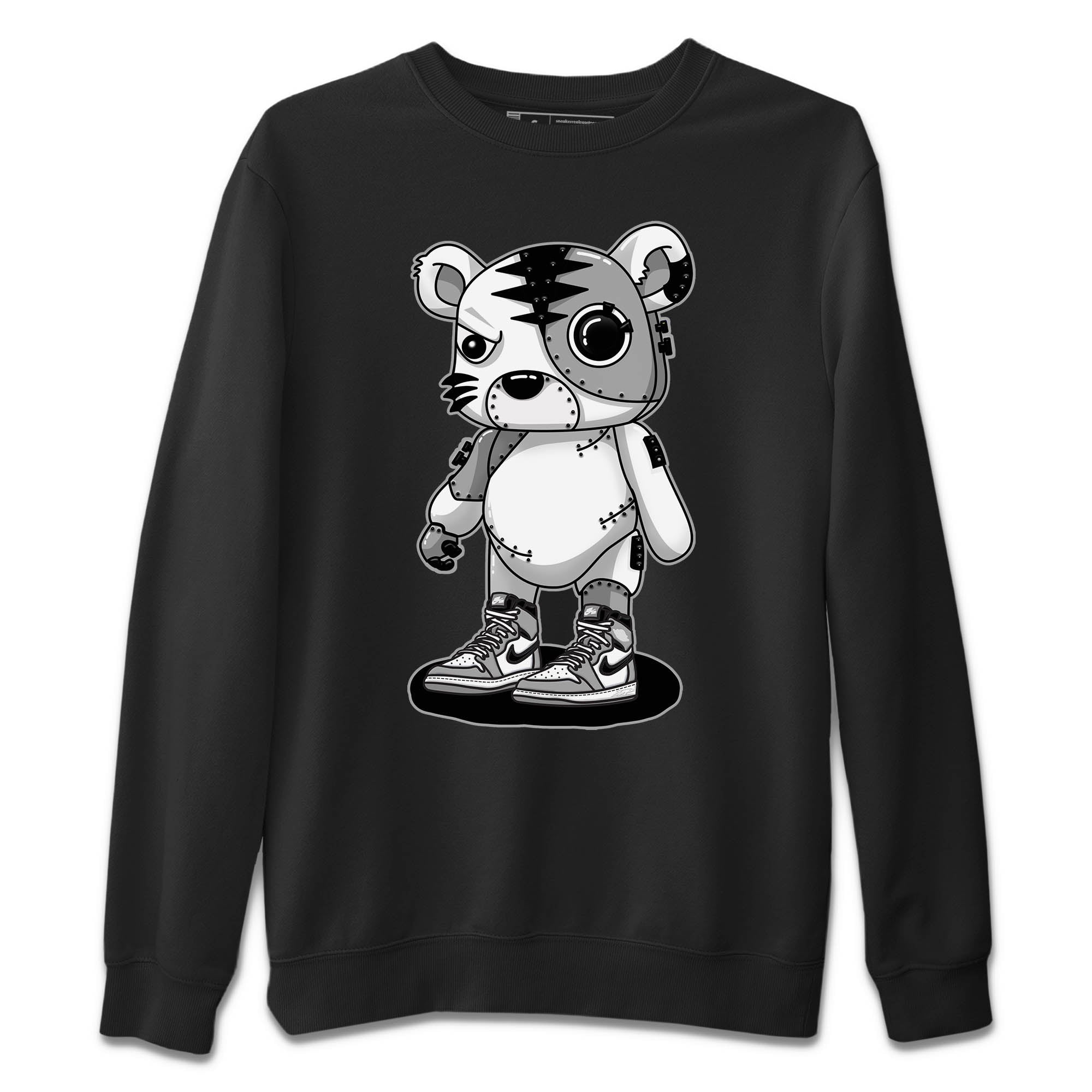 Jordan 1 Light Smoke Grey Sneaker Matching T-Shirt Cyborg Tiger Sneaker Tees Jordan 1 Light Smoke Grey Sneaker Release Tees Crew Neck Tees