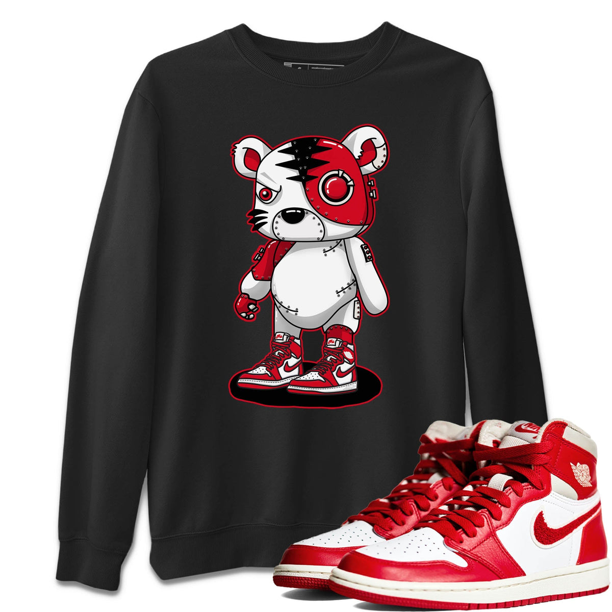 Jordan 1 Newstalgia Sneaker Matching T-Shirt Cyborg Tiger Sneaker Tees Jordan 1 Newstalgia Sneaker Release Tees Crew Neck Tees