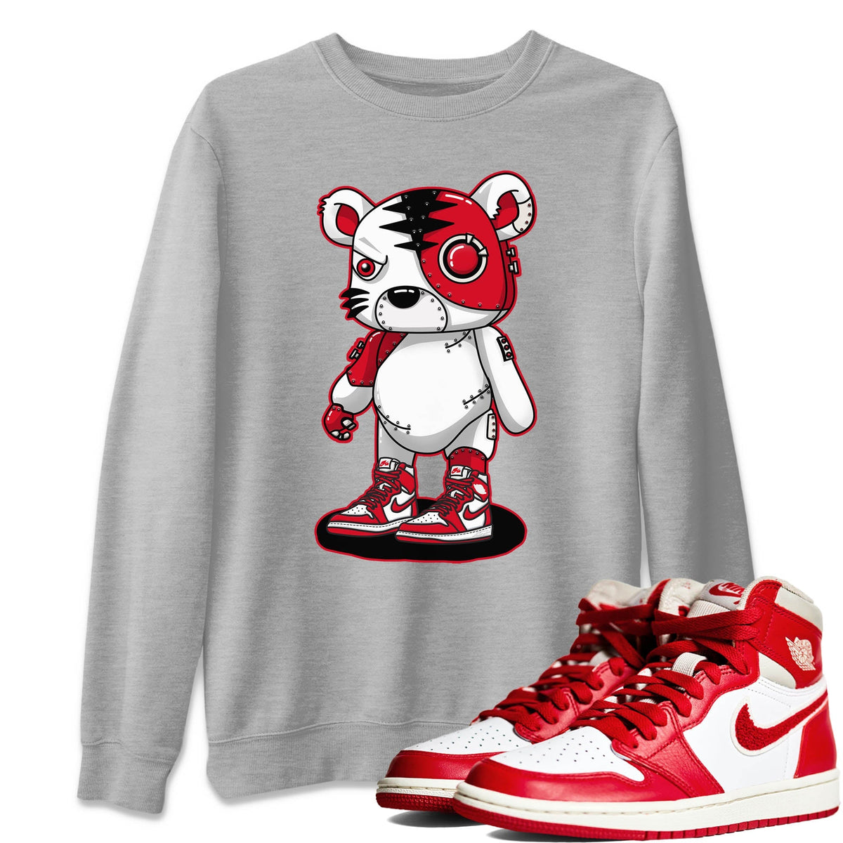 Jordan 1 Newstalgia Sneaker Matching T-Shirt Cyborg Tiger Sneaker Tees Jordan 1 Newstalgia Sneaker Release Tees Crew Neck Tees