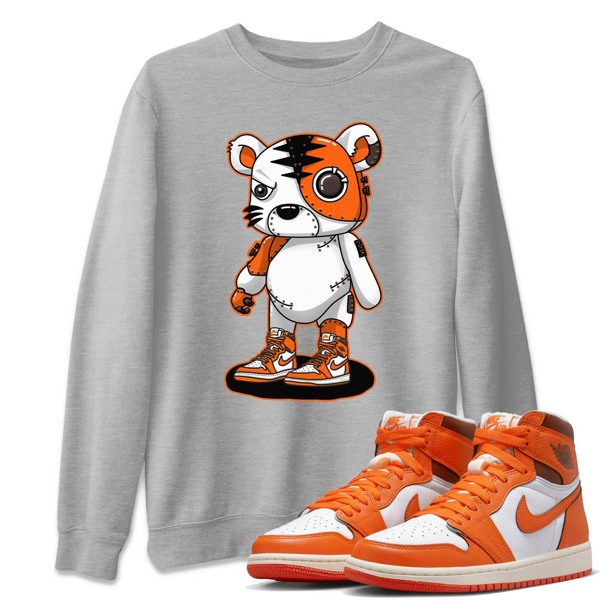 Jordan 1 Starfish Sneaker Matching T-Shirt Cyborg Tiger Sneaker Tees Jordan 1 Starfish Sneaker Release Tees Crew Neck Tees