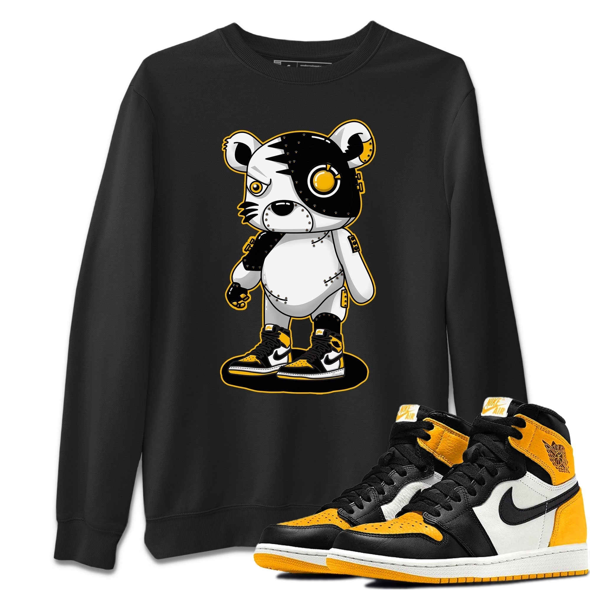 Jordan 1 Taxi Sneaker Matching T-Shirt Cyborg Tiger Sneaker Tees Jordan 1 Taxi Sneaker Release Tees Crew Neck Tees