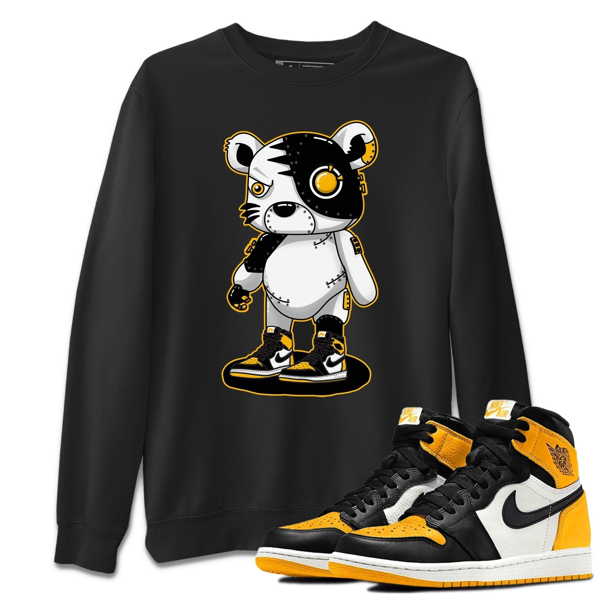 Jordan 1 Taxi Sneaker Matching T-Shirt Cyborg Tiger Sneaker Tees Jordan 1 Taxi Sneaker Release Tees Crew Neck Tees