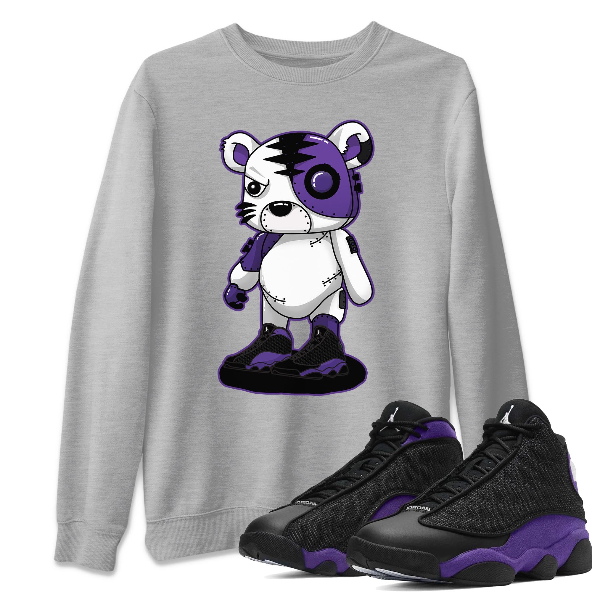 Jordan 13 Court Purple Shirt To Match Jordans Cyborg Tiger Sneaker Tees Jordan 13 Court Purple Drip Gear Zone Sneaker Matching Clothing Unisex Shirts