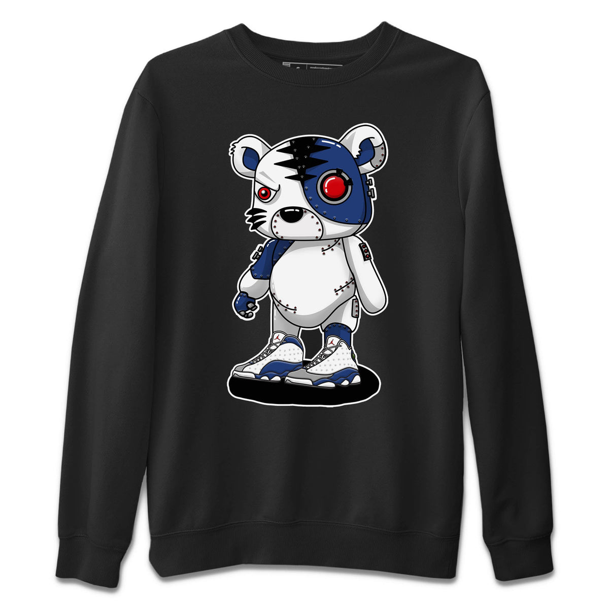 Jordan 13 French Blue Sneaker Matching T-Shirt Cyborg Tiger Sneaker Tees Jordan 13 French Blue Sneaker Release Tees Crew Neck Tees