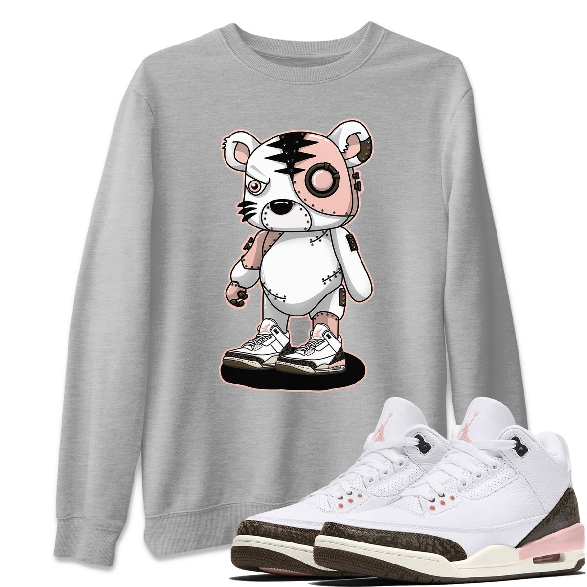 Jordan 3 Atmosphere Sneaker Matching T-Shirt Cyborg Tiger Sneaker Tees Jordan 3 Atmosphere Sneaker Release Tees Crew Neck Tees