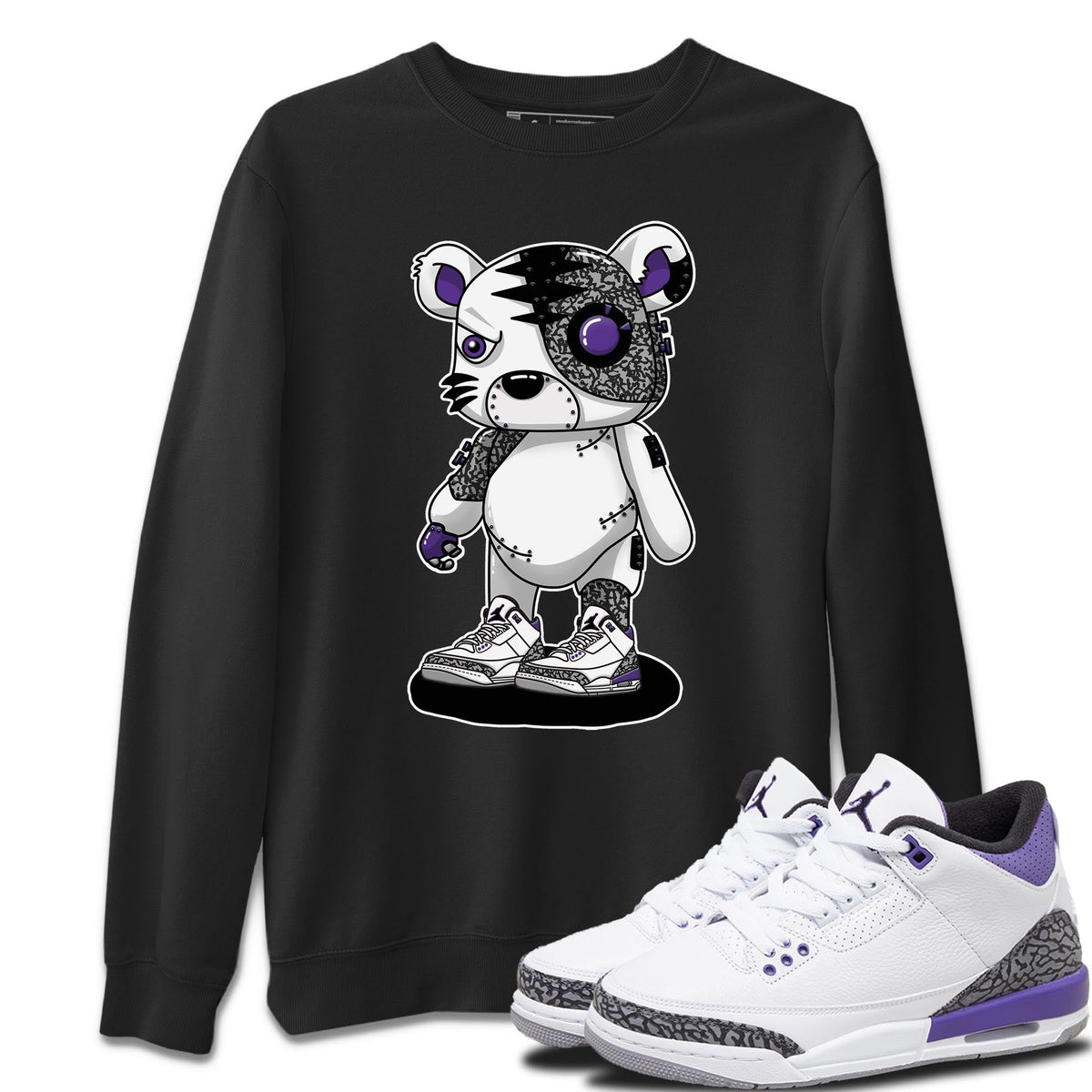 Jordan 3 Dark Iris Sneaker Matching T-Shirt Cyborg Tiger Sneaker Tees Jordan 3 Dark Iris Sneaker Release Tees Crew Neck Tees
