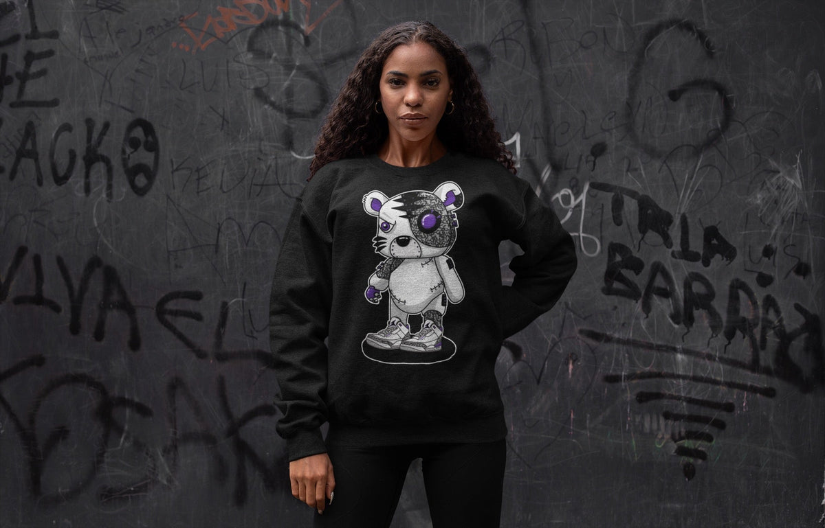 Jordan 3 Dark Iris Sneaker Matching T-Shirt Cyborg Tiger Sneaker Tees Jordan 3 Dark Iris Sneaker Release Tees Crew Neck Tees