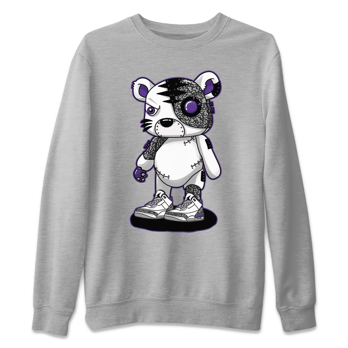 Jordan 3 Dark Iris Sneaker Matching T-Shirt Cyborg Tiger Sneaker Tees Jordan 3 Dark Iris Sneaker Release Tees Crew Neck Tees